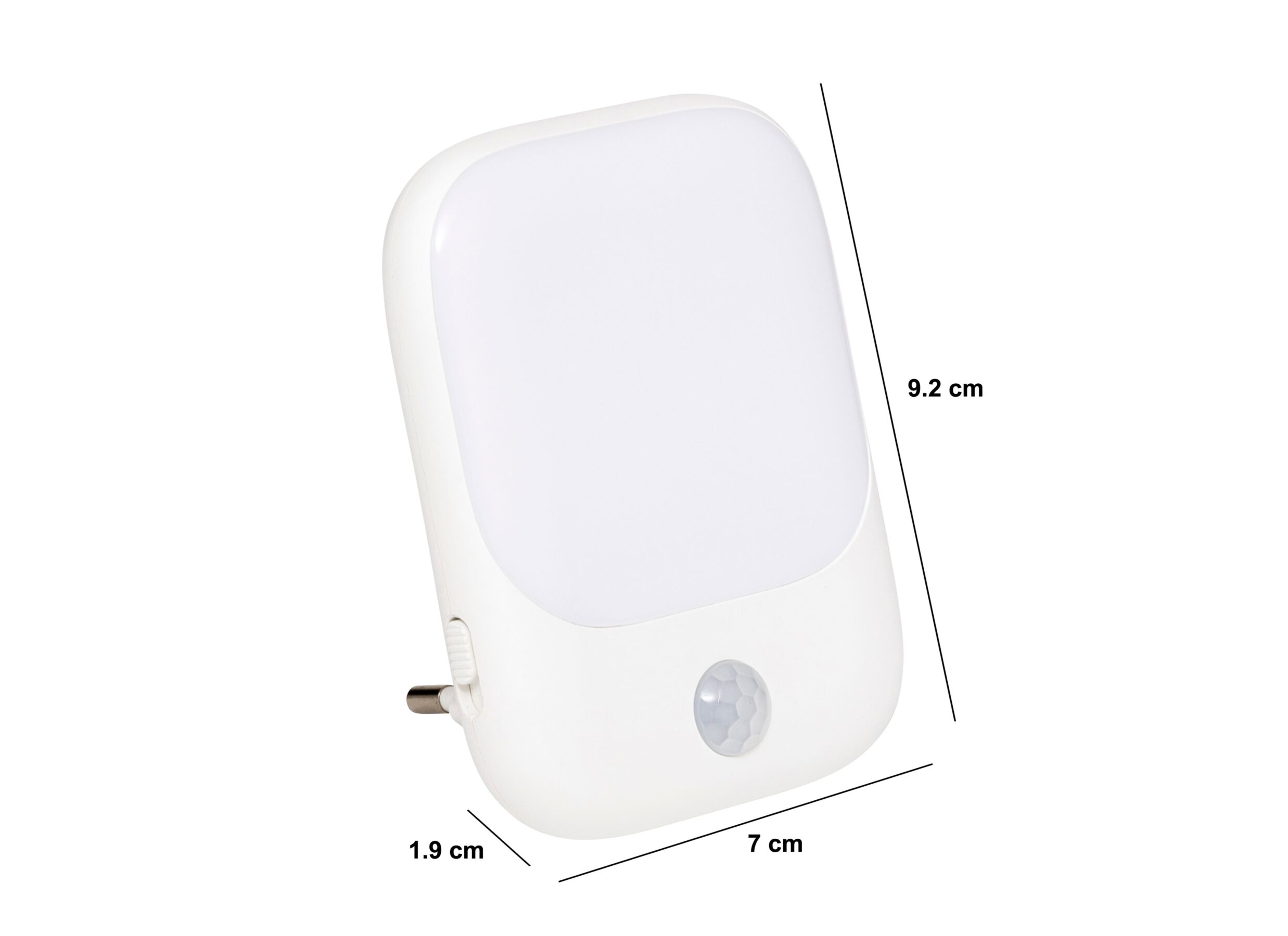 Veilleuse avec détecteur de mouvement H9,2cm - plastique - blanc