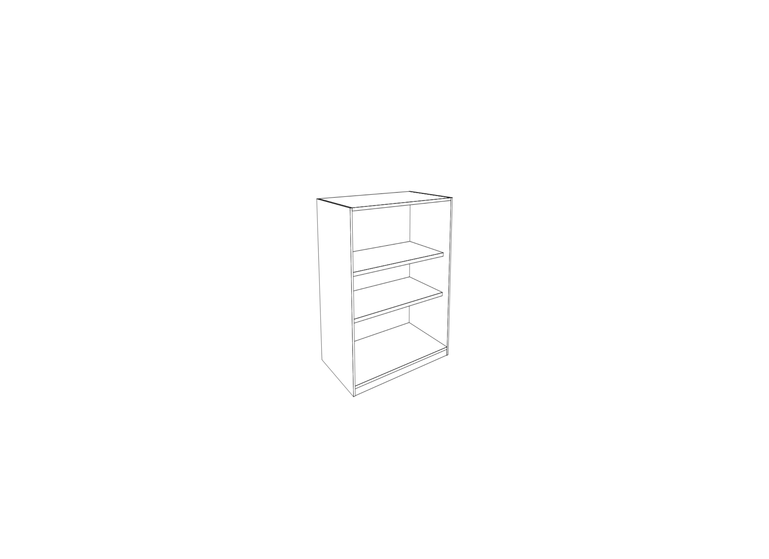 Opbergkast Pronto 1 90x112x40cm - melamine - wit
