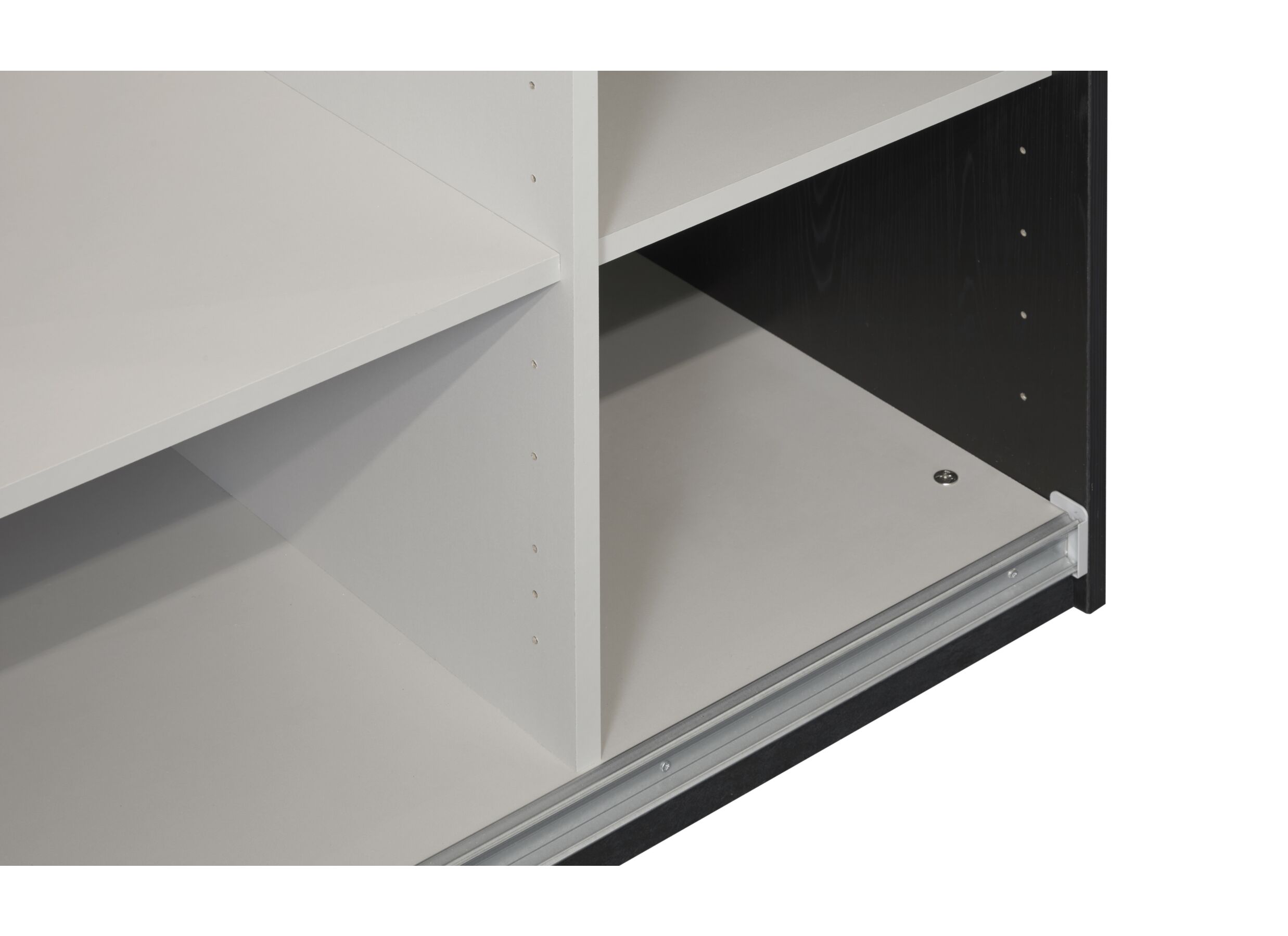 Armoire à portes coulissantes Rosie 245cm - mélamine - noir