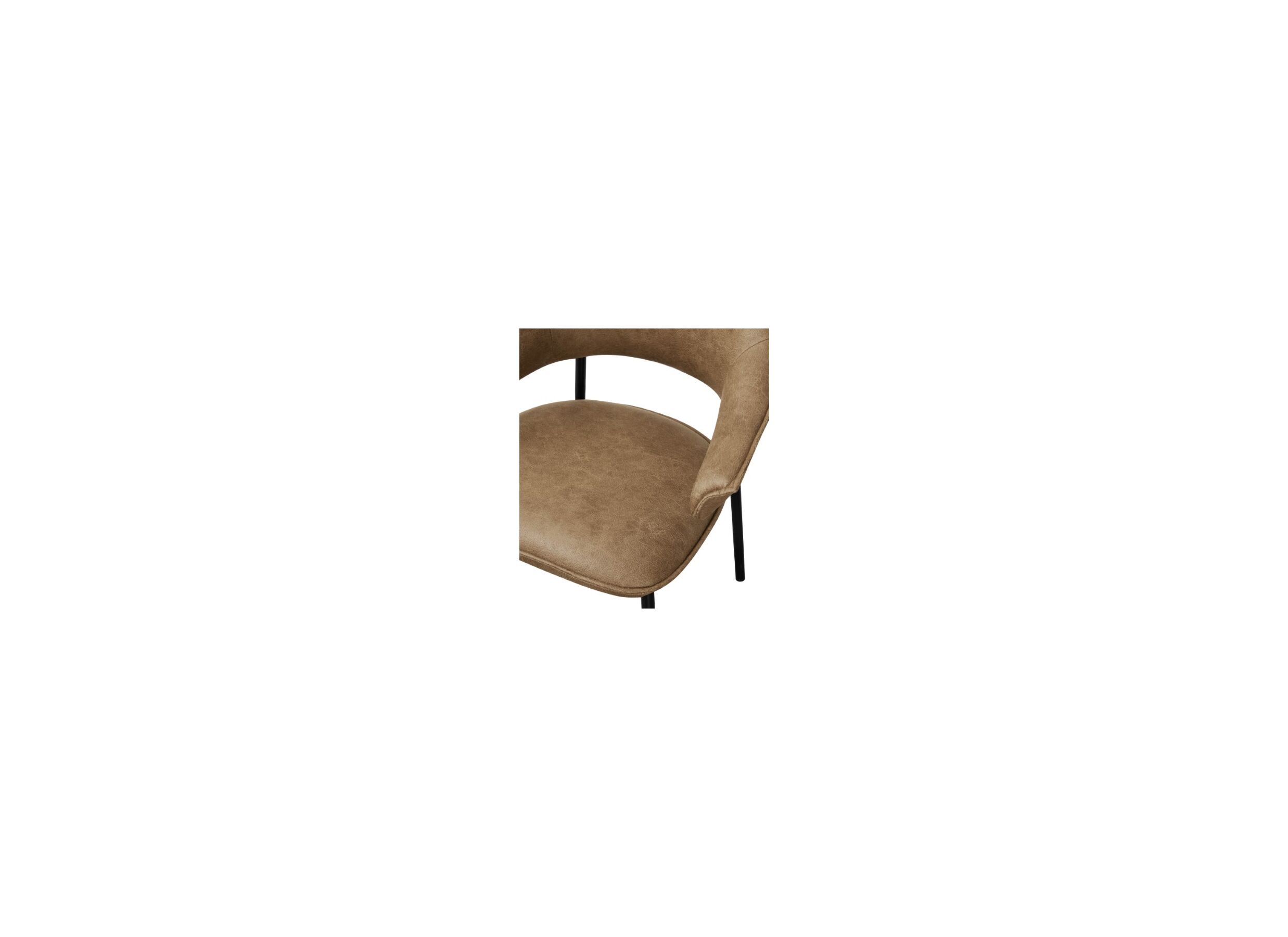Detailfoto - Stoel Boxer 62x47x83cm - stof - bruin