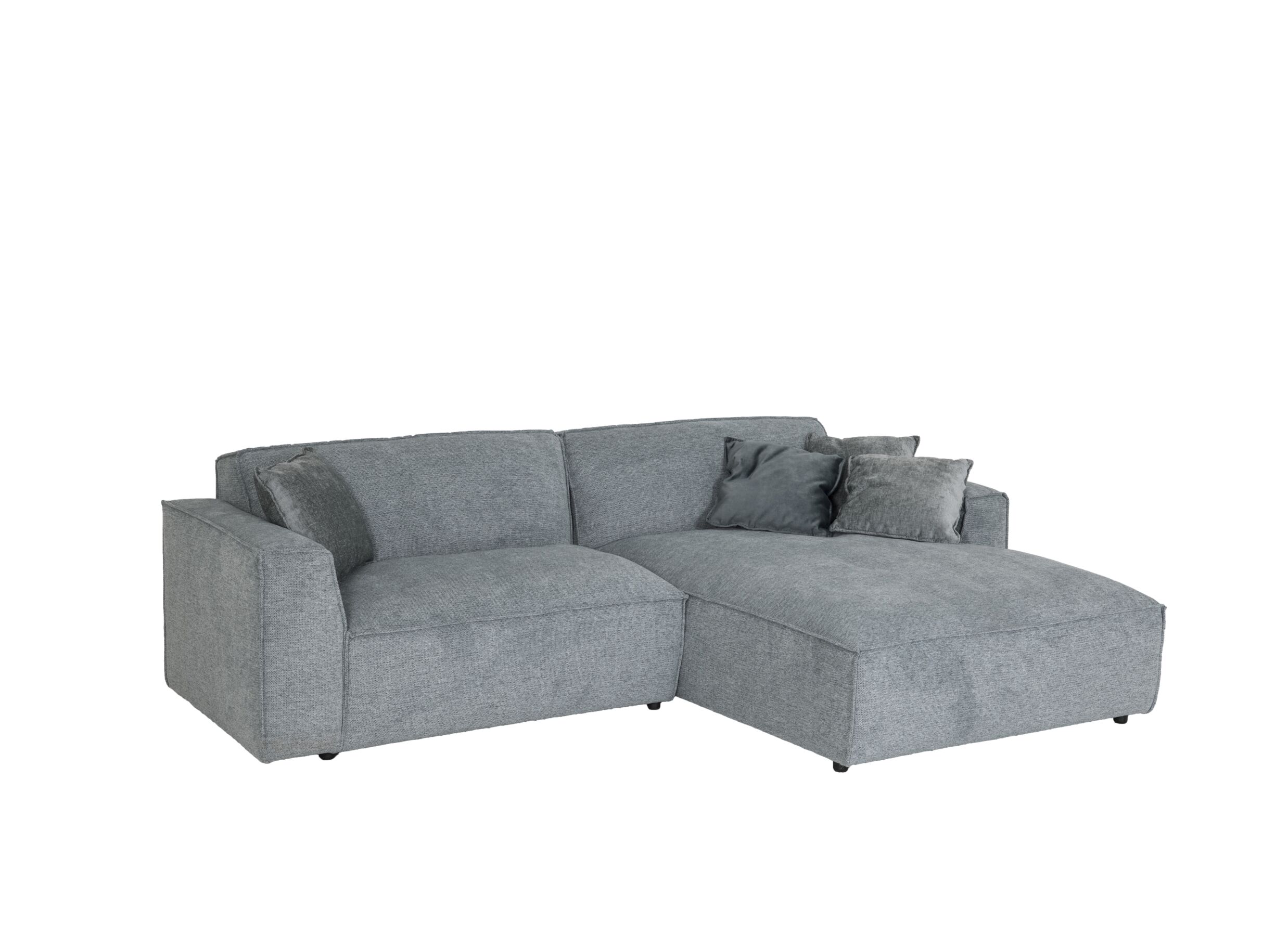 Photo ensemble - Canapé d'angle Sumare 280x182cm - tissu - bleu