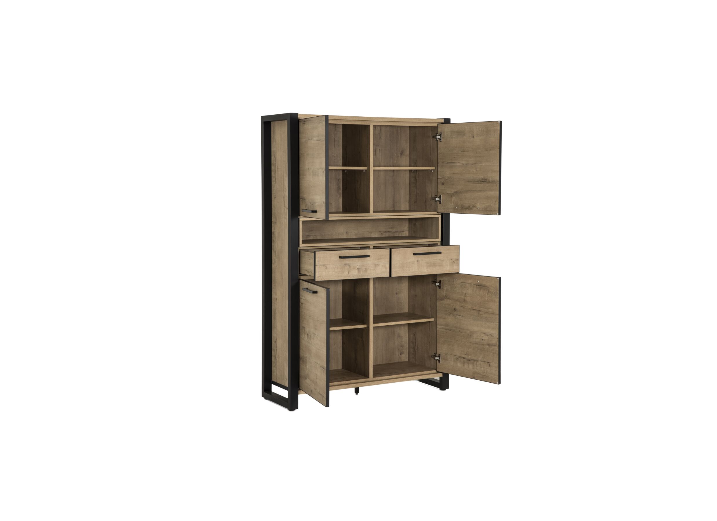 Indeling - Kast Cronos 130x45x200cm - decor eik - naturel