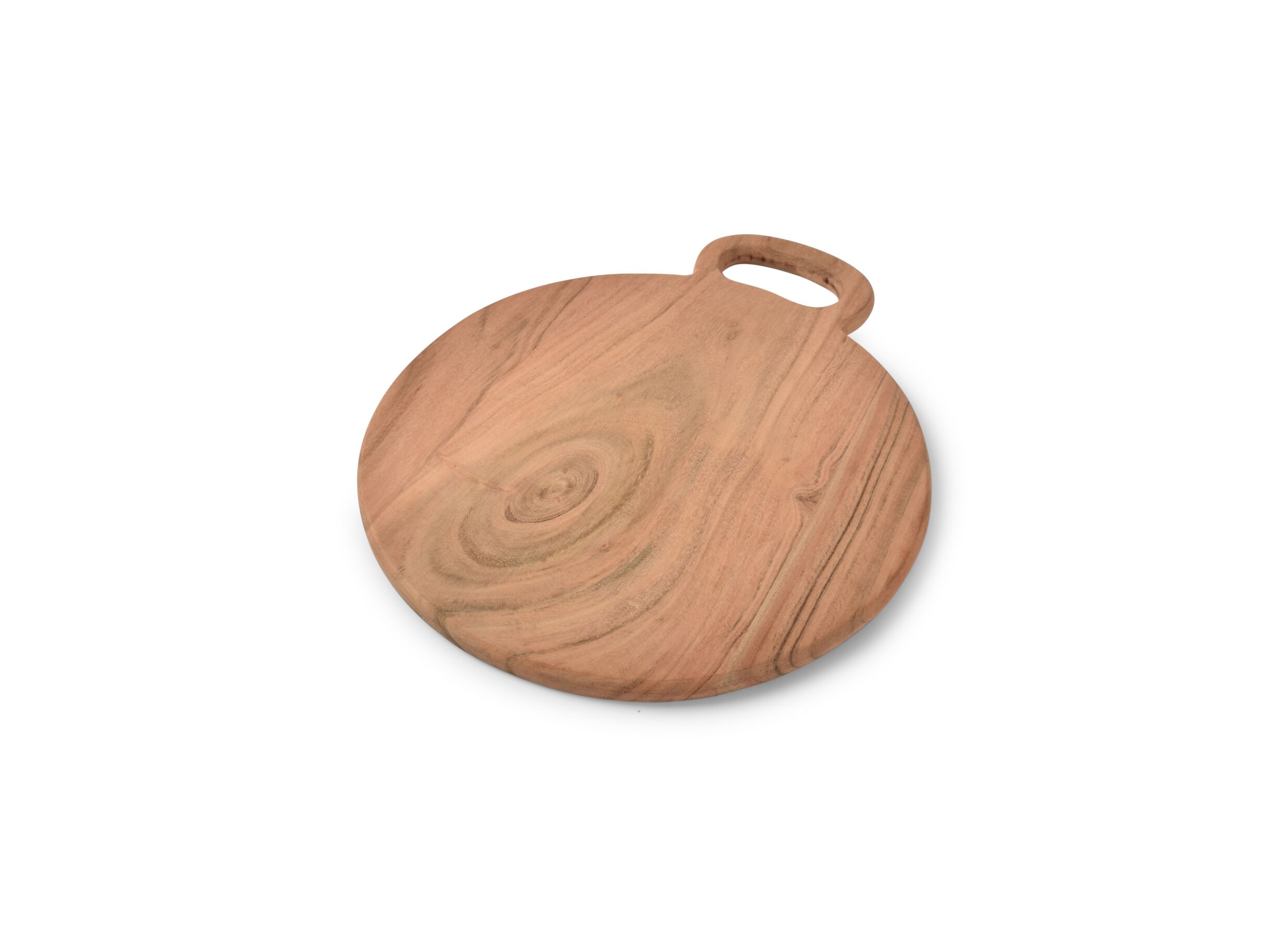 Serveerplank met handvat Ø30cm - acaciahout - bruin - Planche à servir avec poignée Ø30cm - bois d'acacia - marron