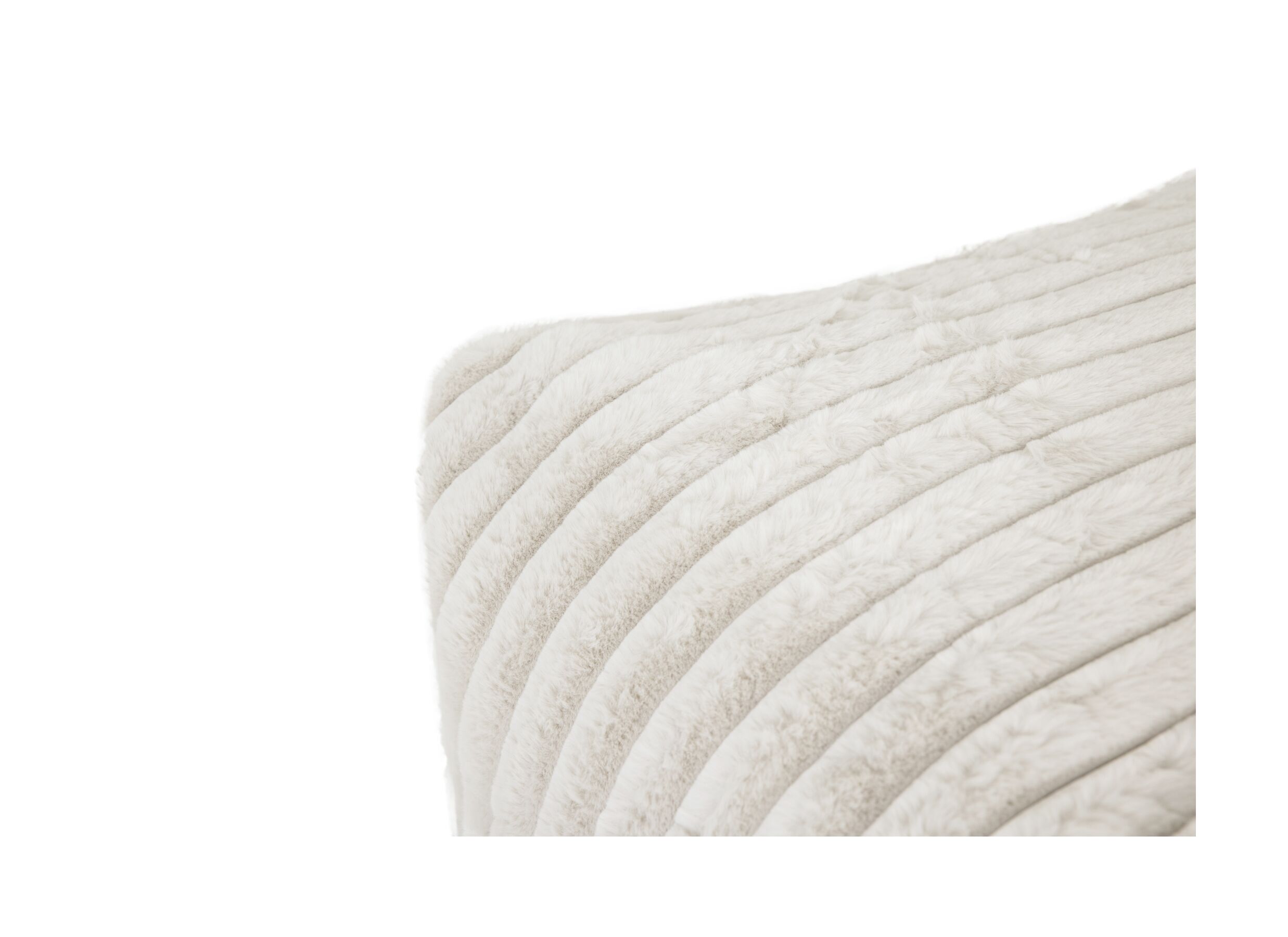 Detail - Pouf poire Nooki 50x50cm - fibre polyester - gris clair