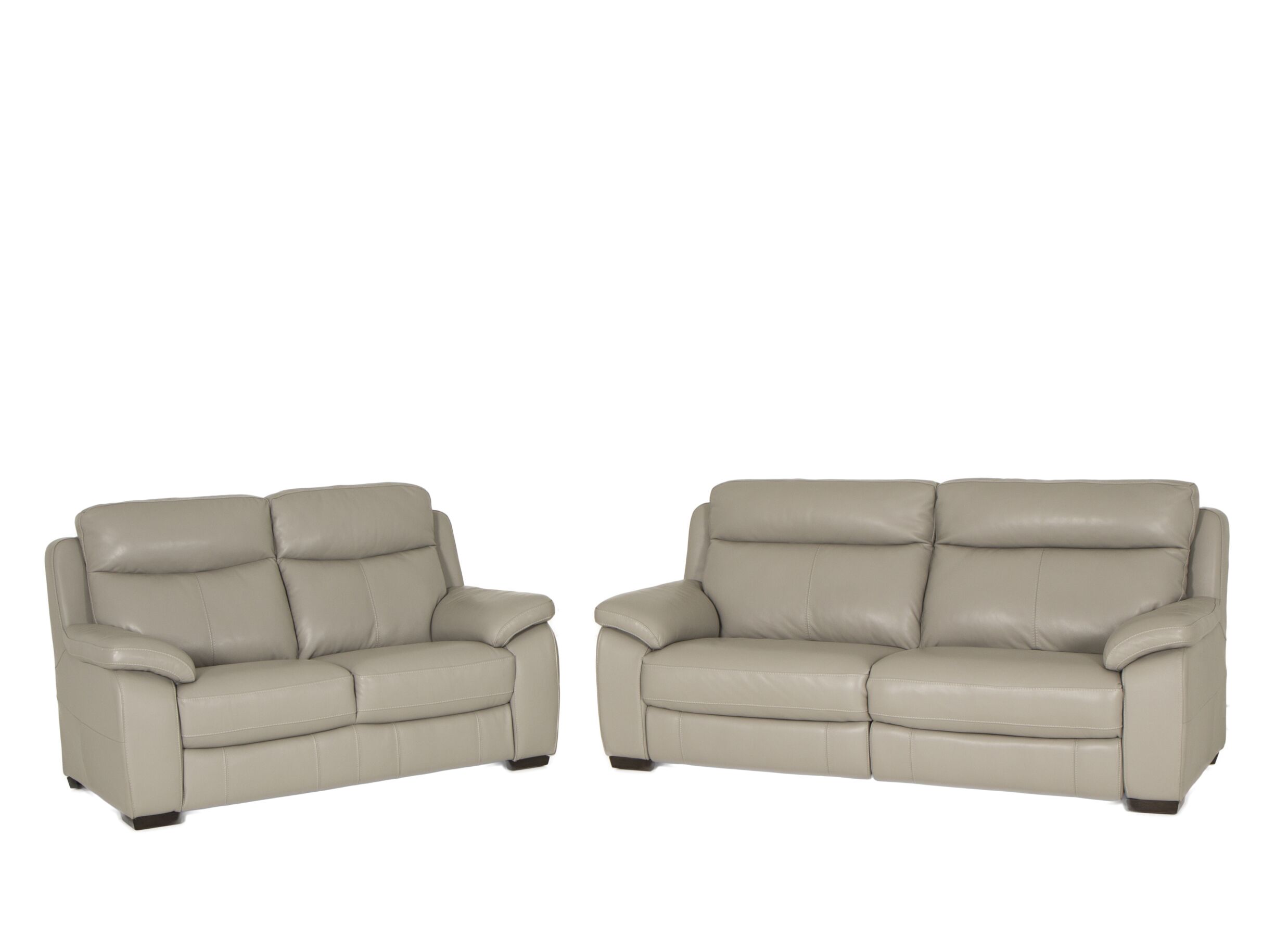 Zetel Mohawk 2,5+2-zit - leder - grijs