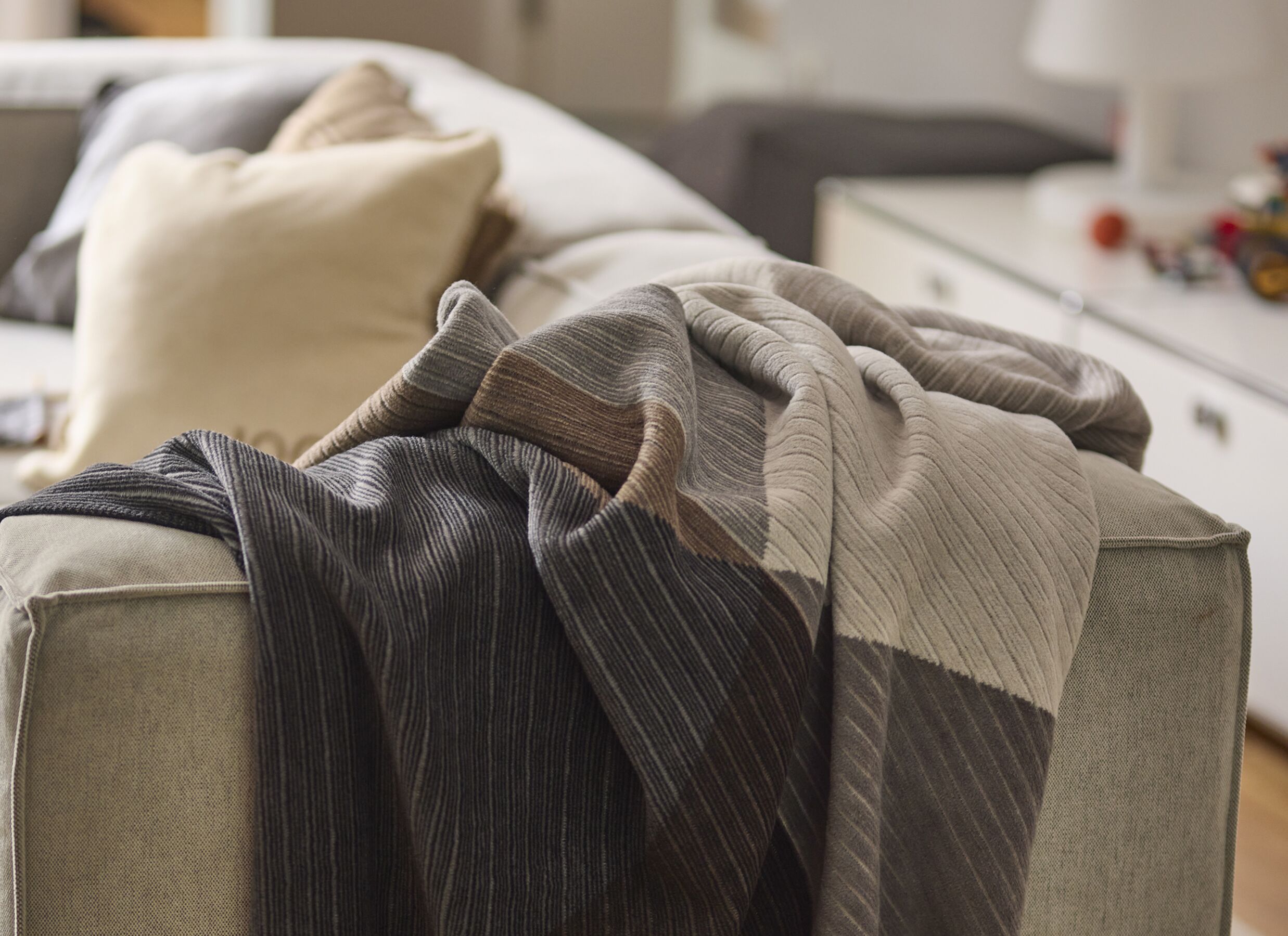 Foto ambiance - Plaid Feel Graphic 150x200cm - coton & polyester - multicolore