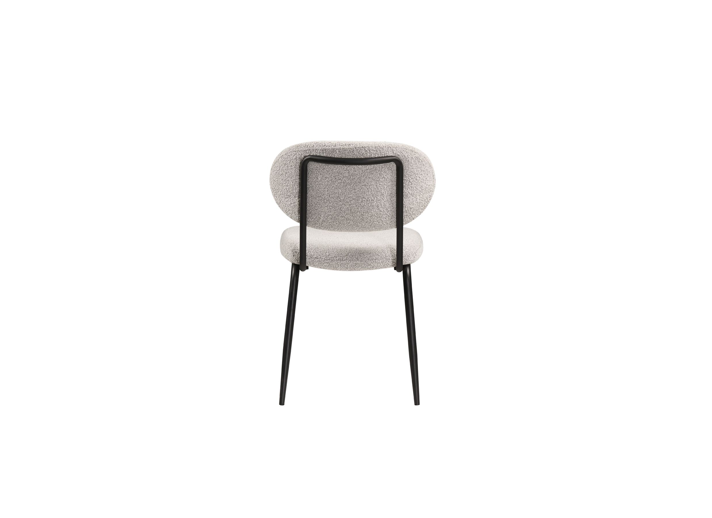 Chaise Mento 80x47x49cm - tissu - gris