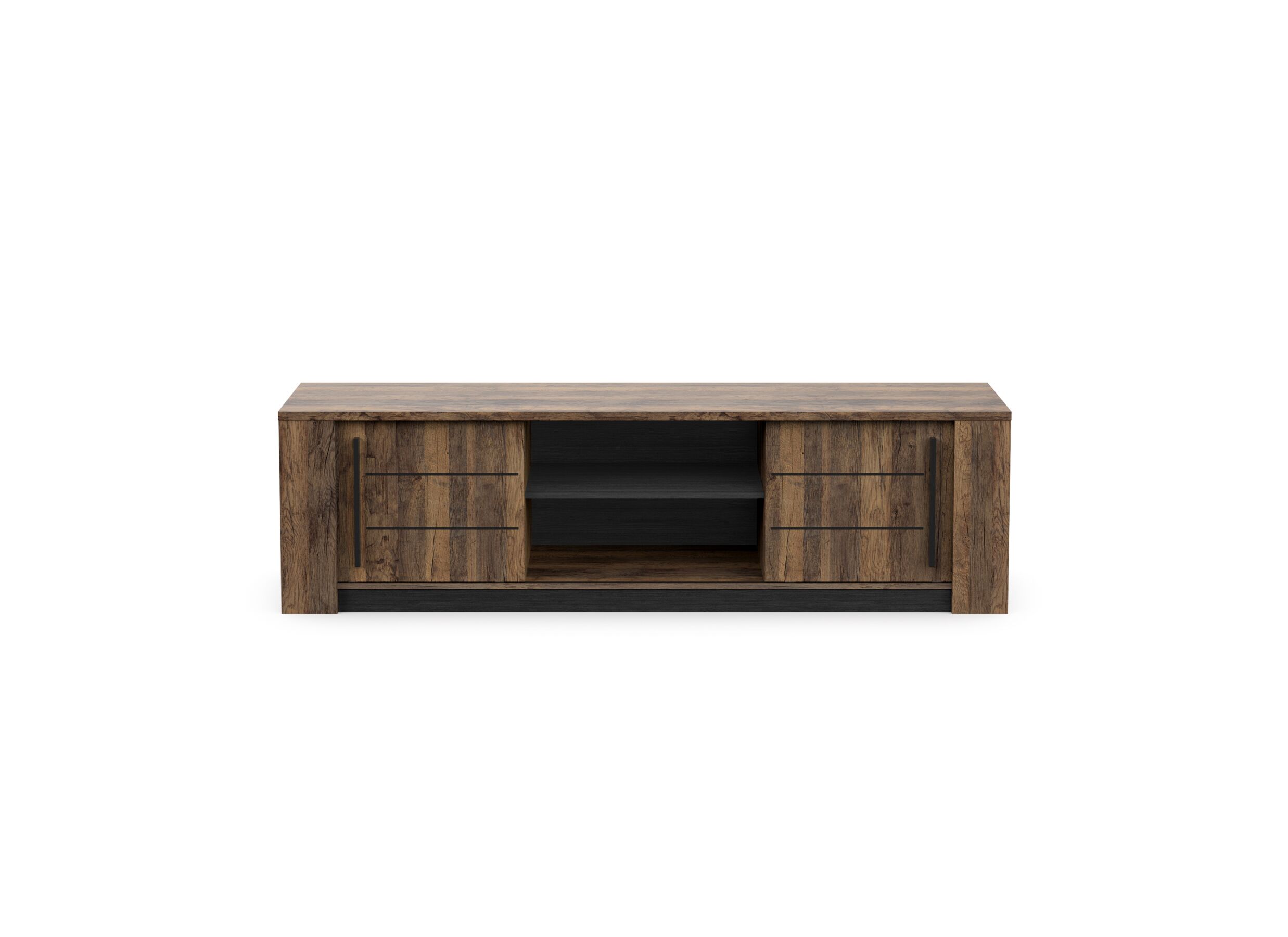 Overzichtsfoto - Tv-meubel Monaco 185cm - decor - saloon eik & zwart