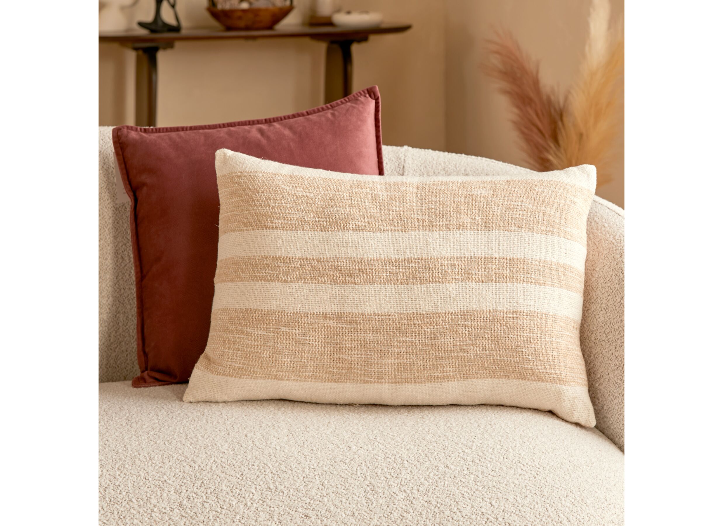 Sfeerfoto - Kussen Laini 38x58cm - polykatoen - beige