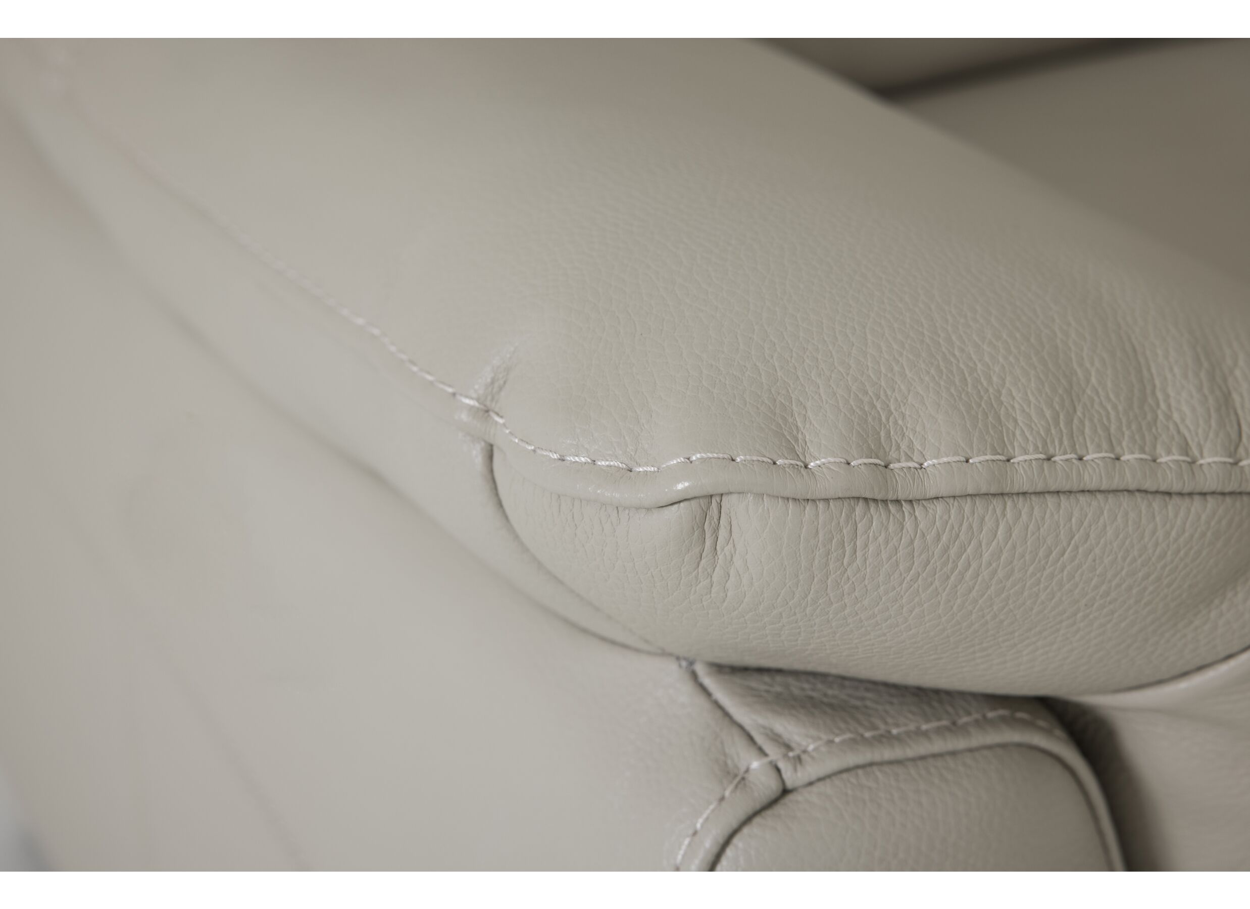 Hoeksalon May 289x289cm - leder - grijs beige