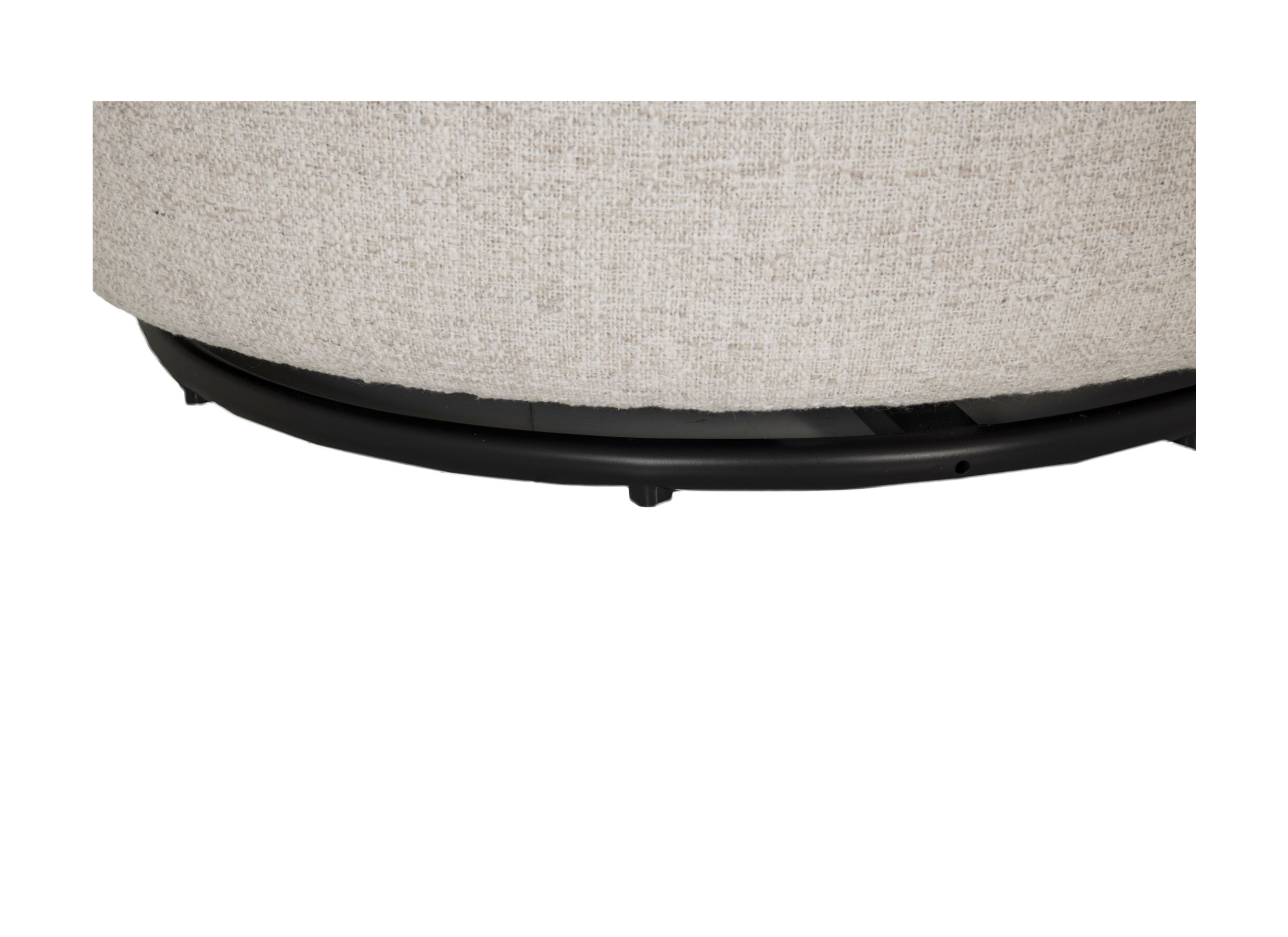 Detail - Fauteuil pivotant Pasoa Ø90x82cm - tissu - beige naturel