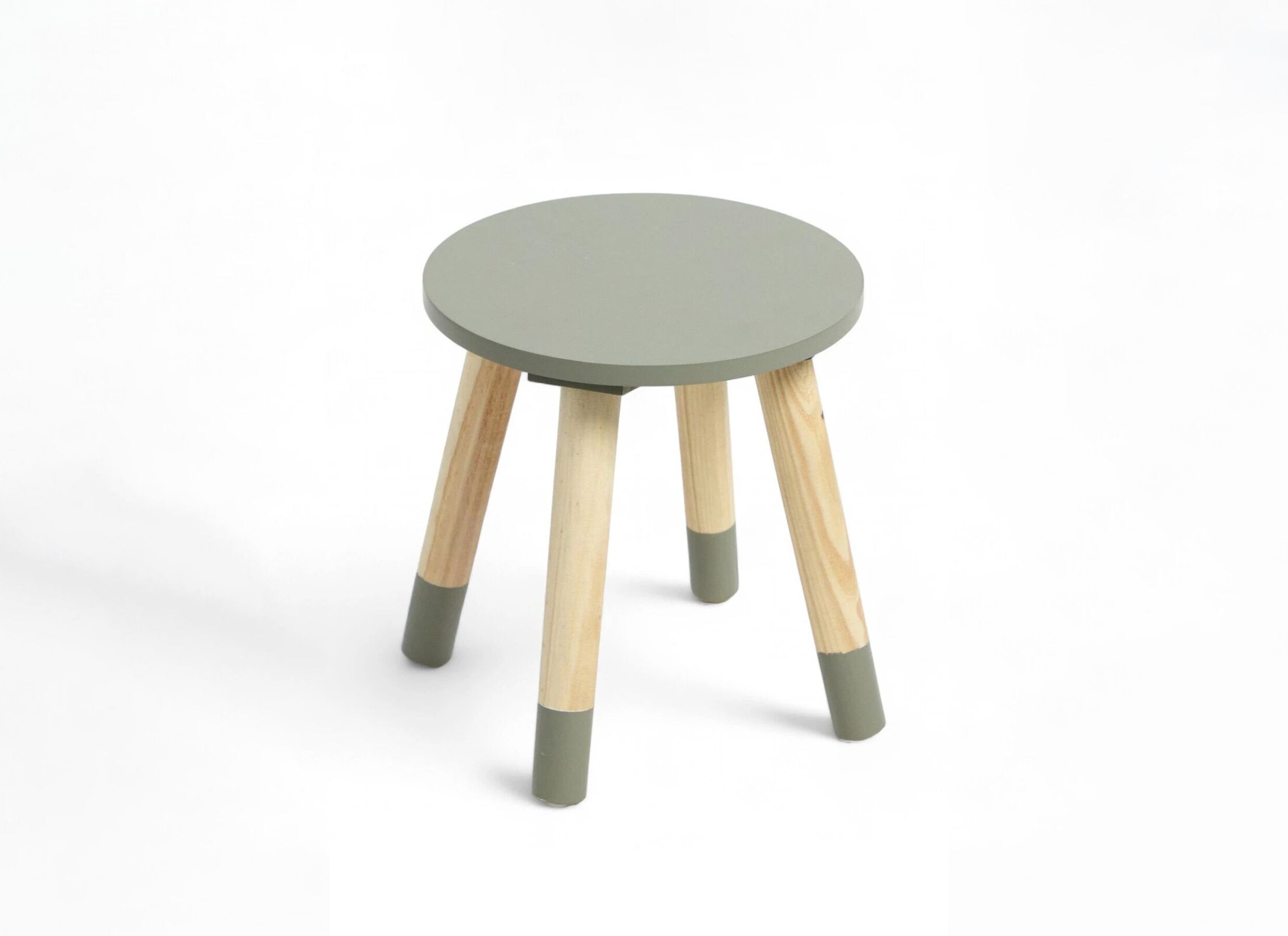 Tabouret Kid Story Ø24x27cm - hout - saliegroen - Tabouret Kid Story Ø24x27cm - bois - vert sauge