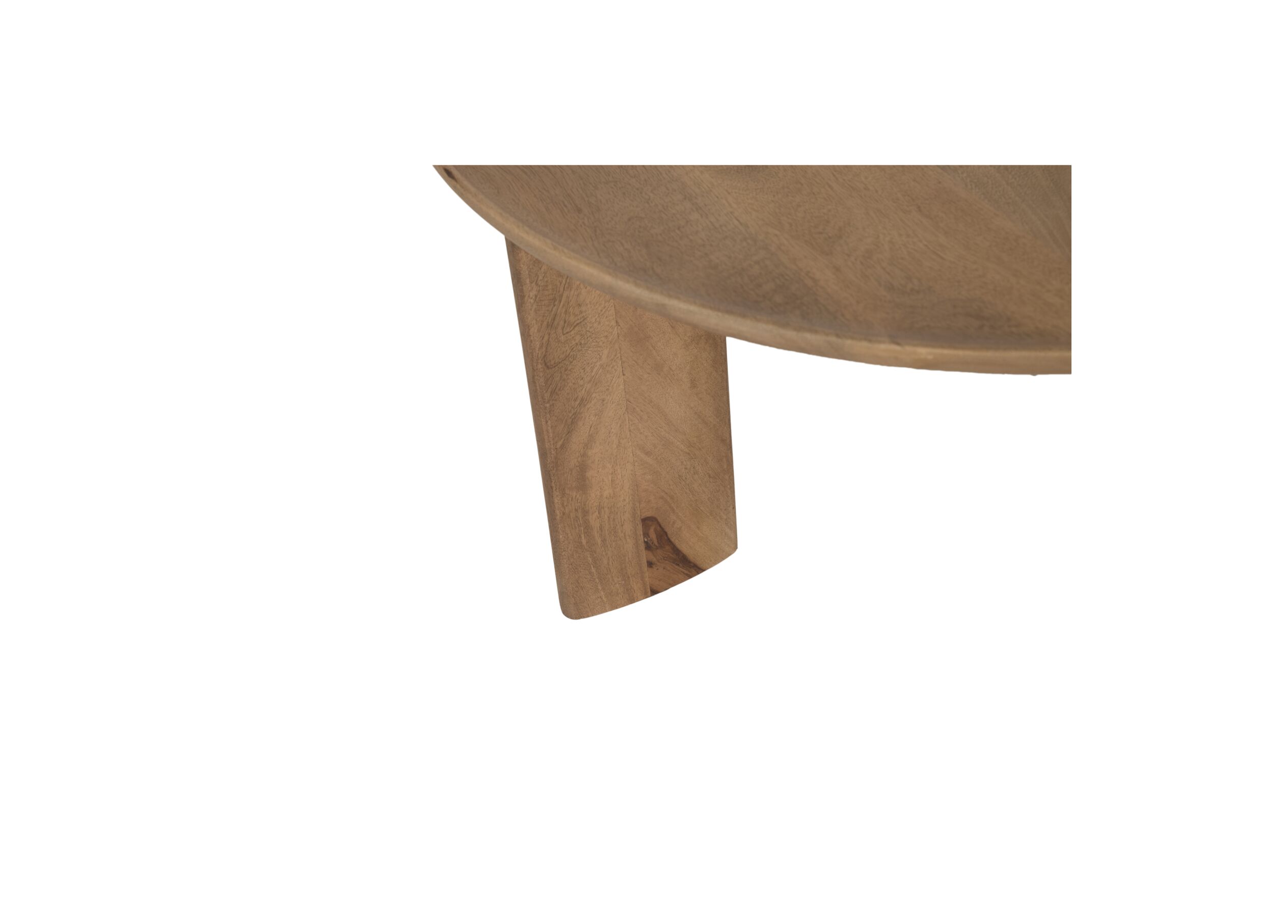 Detail - Table d'appoint Spinoza Ø80cm - manguier massif - naturel