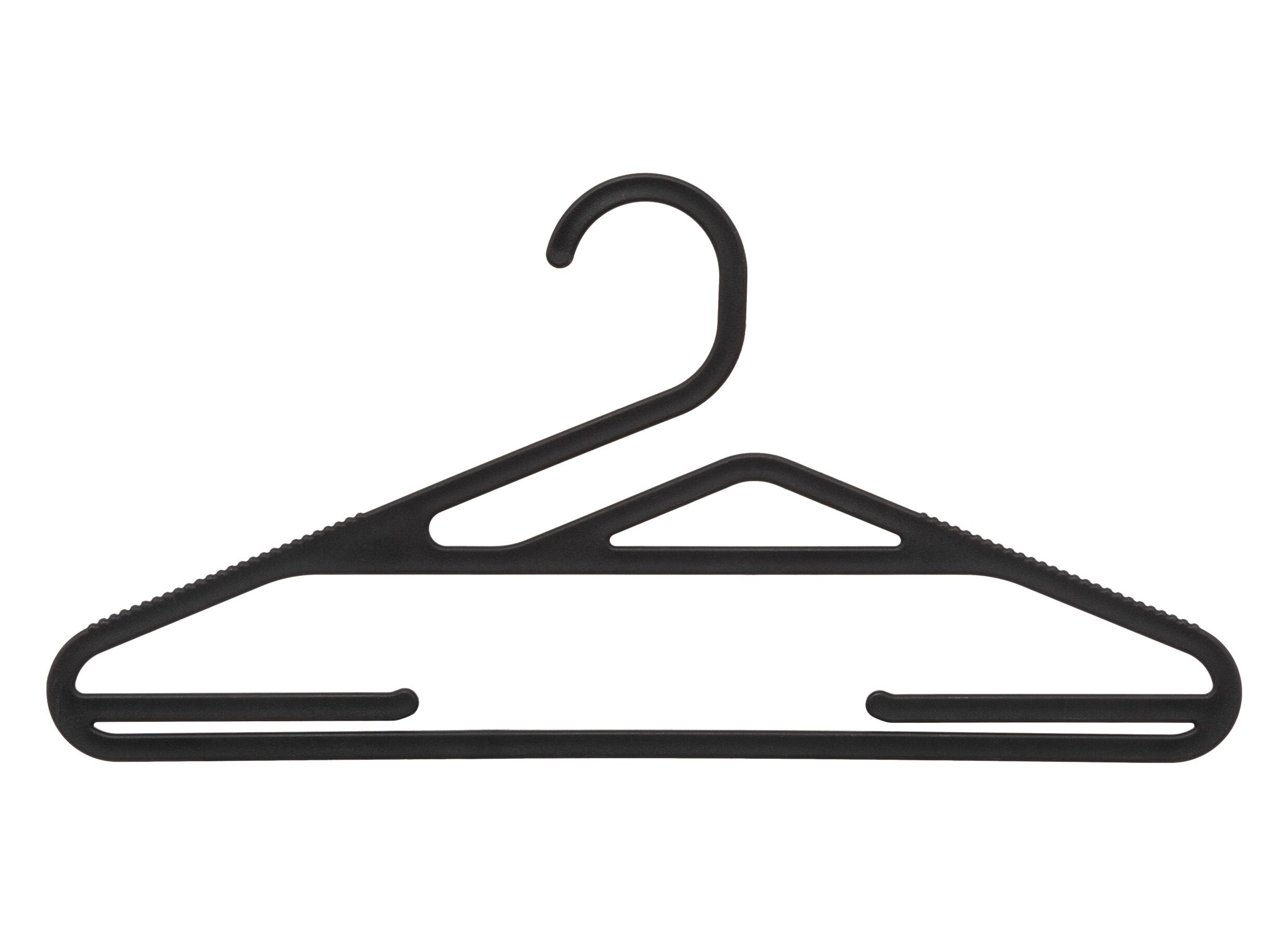 Kleerhanger Hang'up kunststof - zwart set van 5 anti slip - Cintre Hang'up plastique - noir lot de 5 antidérapants