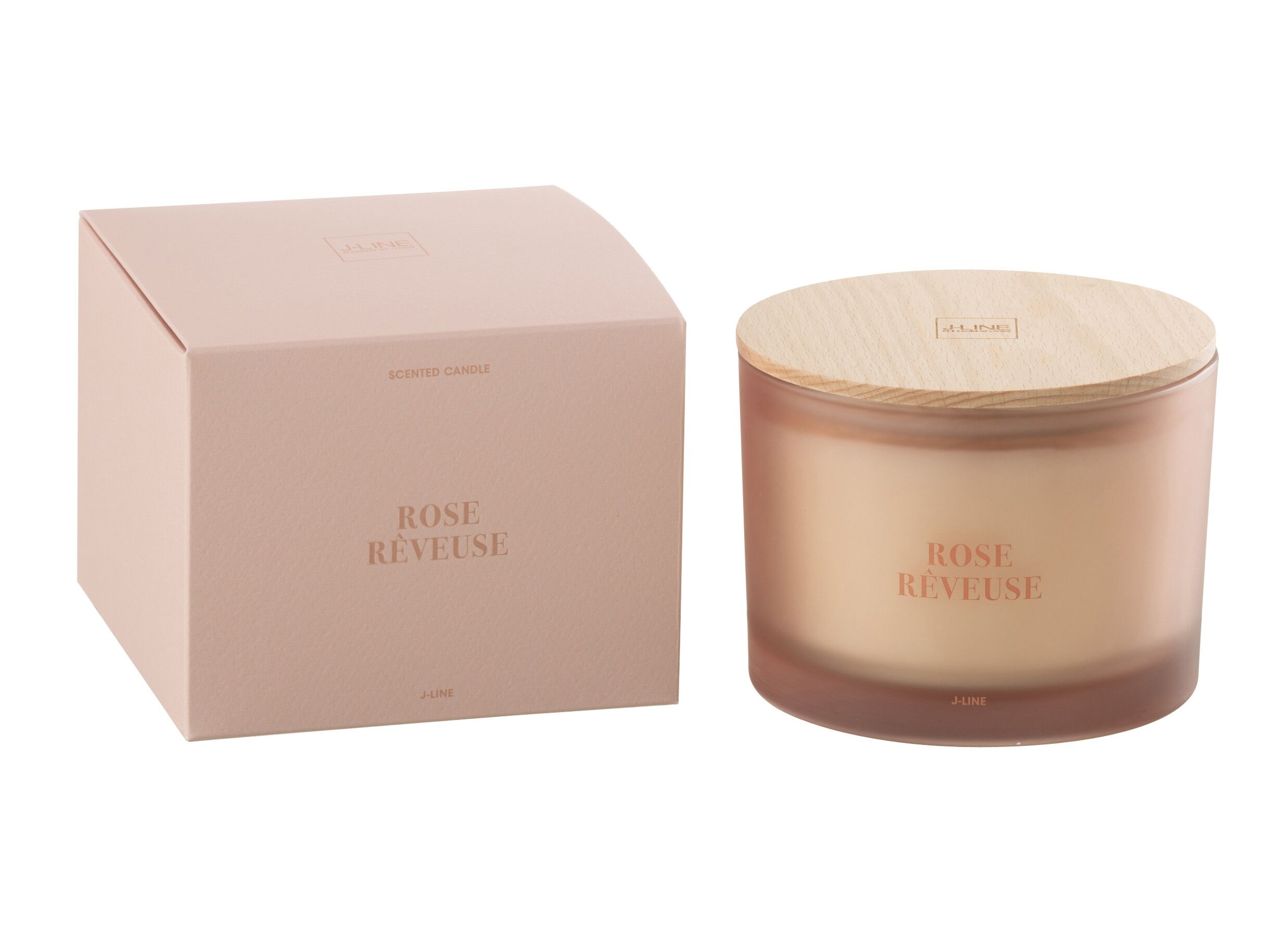 Aperçu - Bougie parfumée Rose Reveuse Ø11,5x10cm - verre/paraffine - rose