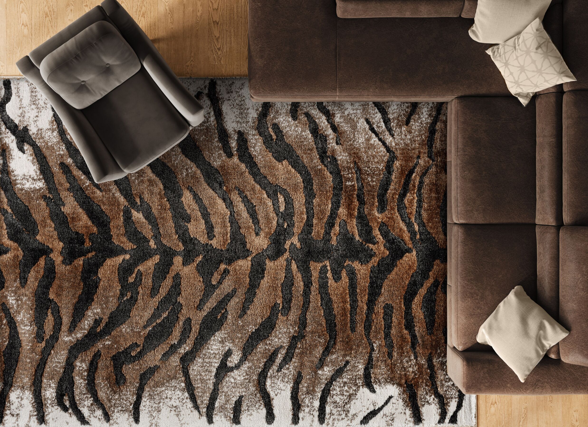 Foto ambiance - Tapis Madagaskar 160x230cm - fibre de polyester - multicolor