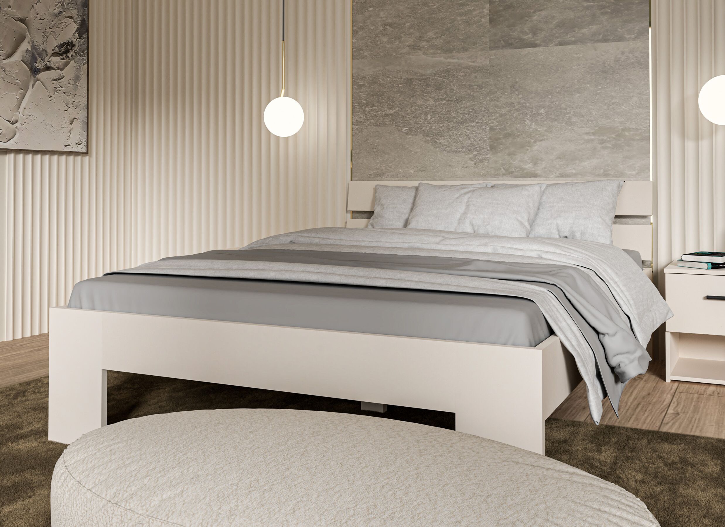 Foto ambiance - Lit Ingalill 160x200cm - décor - sand