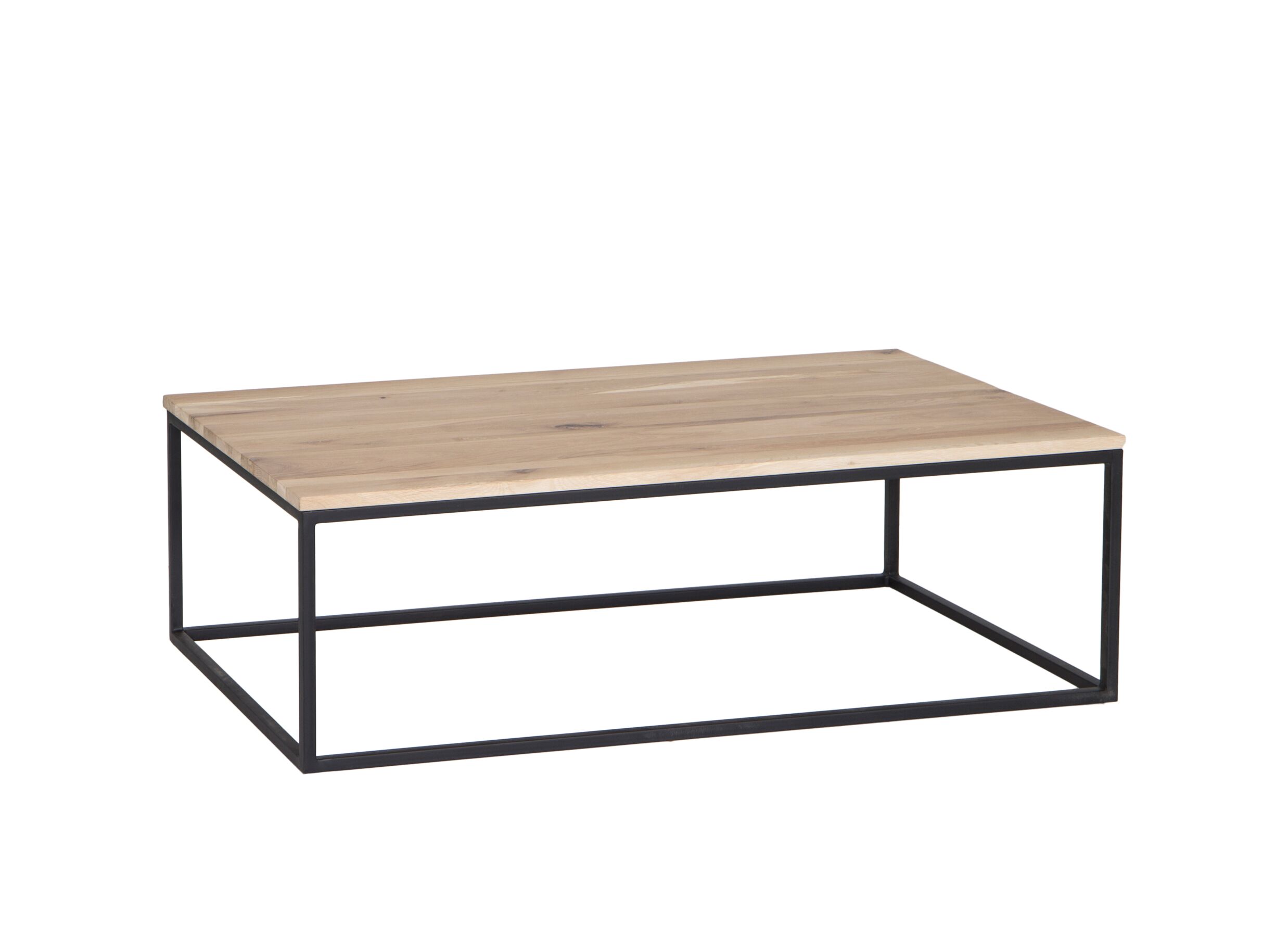Table de Salon Fetich bois massif métal - Table basse Fetich 70x130cm - chêne massif - naturel