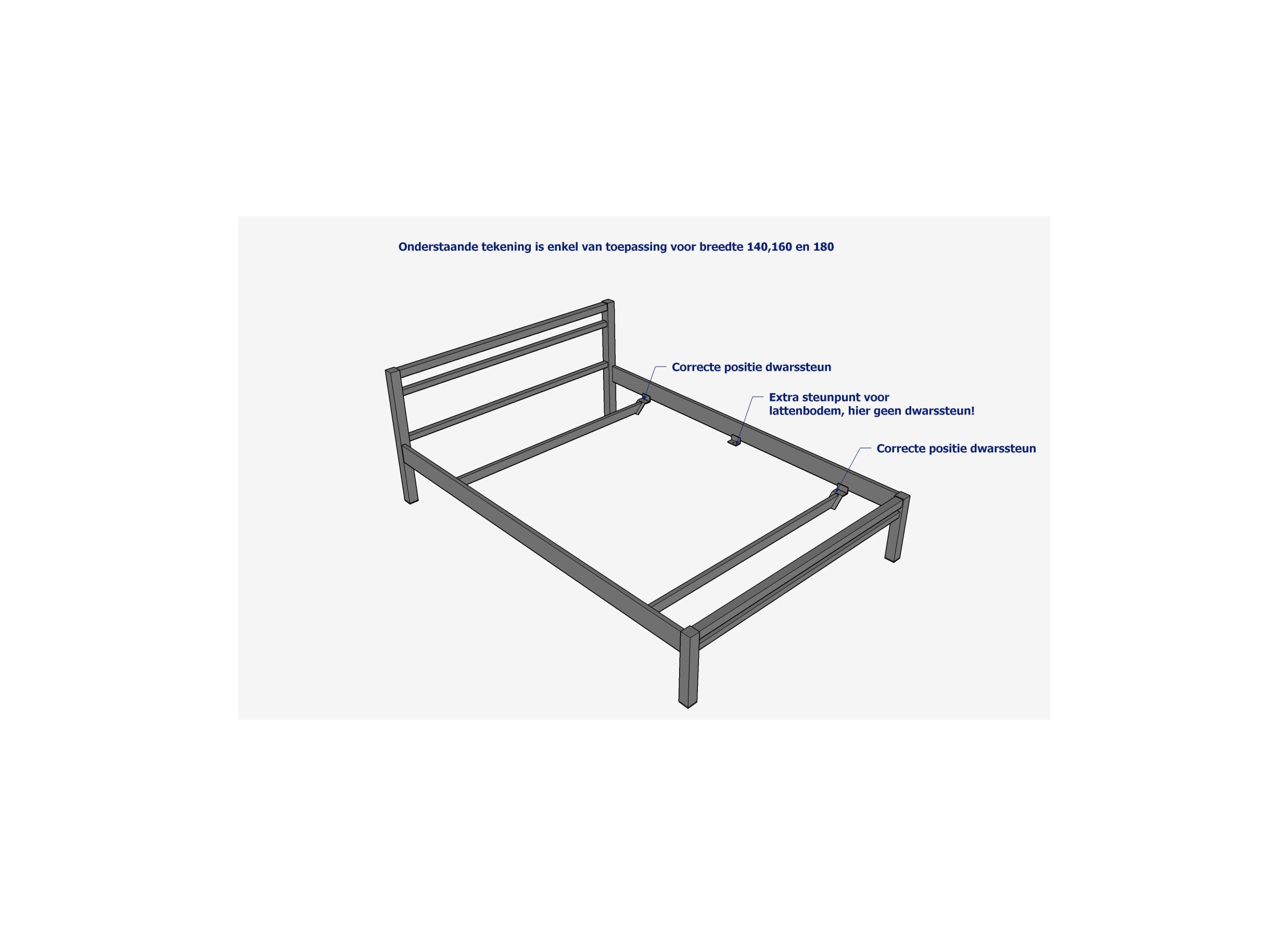 Bed King 140x200cm metaal