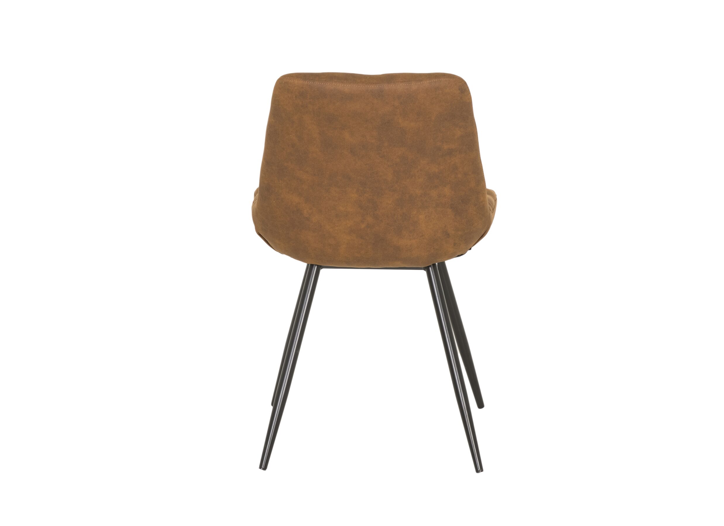 Chaise Driss 51x53x80cm - tissu - cognac