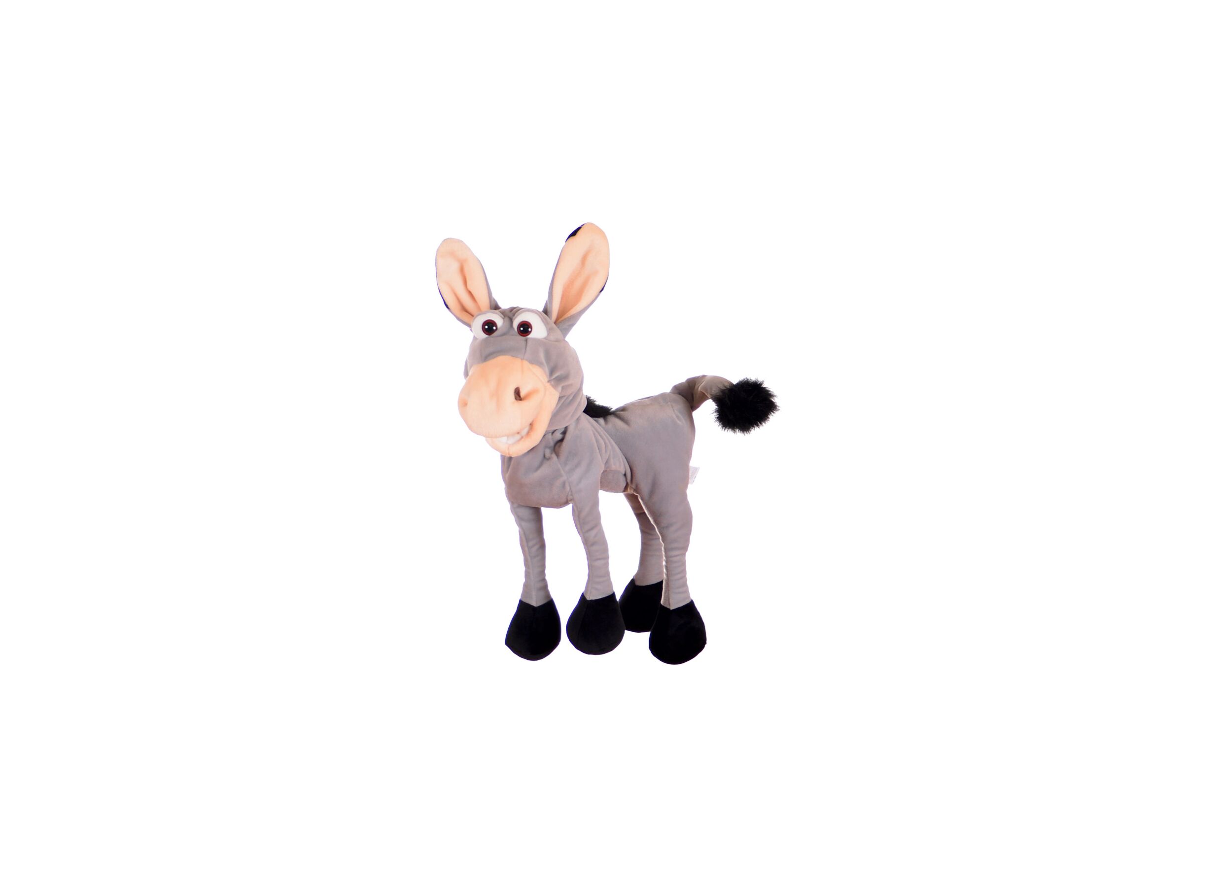 Plus Important - Marionnette à main Fridulin l'âne H46cm - polyester - gris