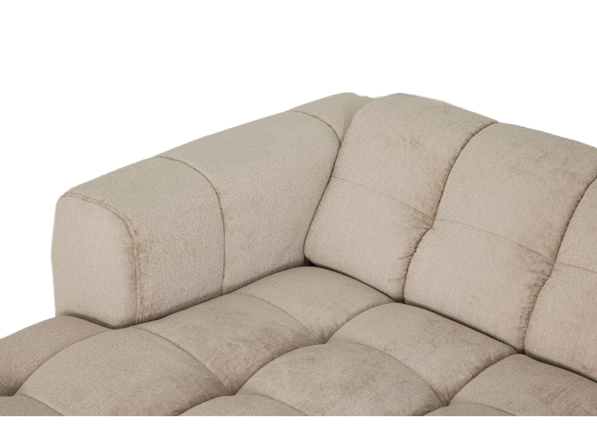 Detailfoto - Hoeksalon Alps 322x158cm - stof - beige