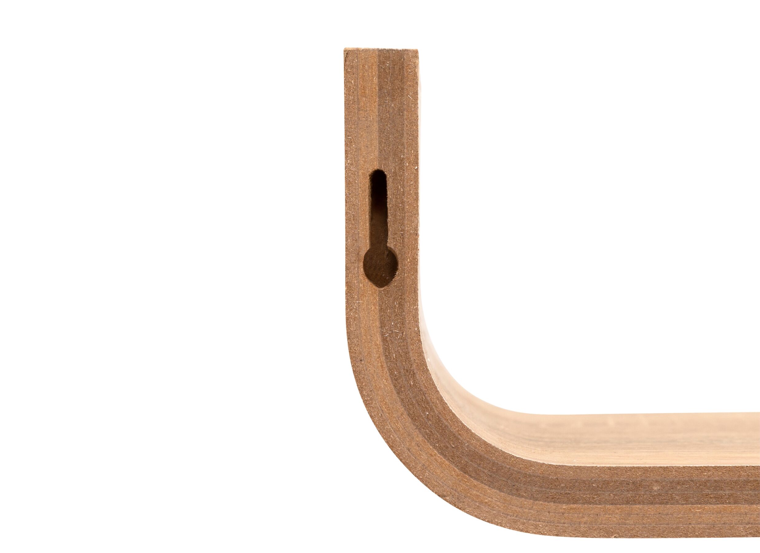 Detail - Tablette murale Fixy 80x20xH10cm - MDF - naturel