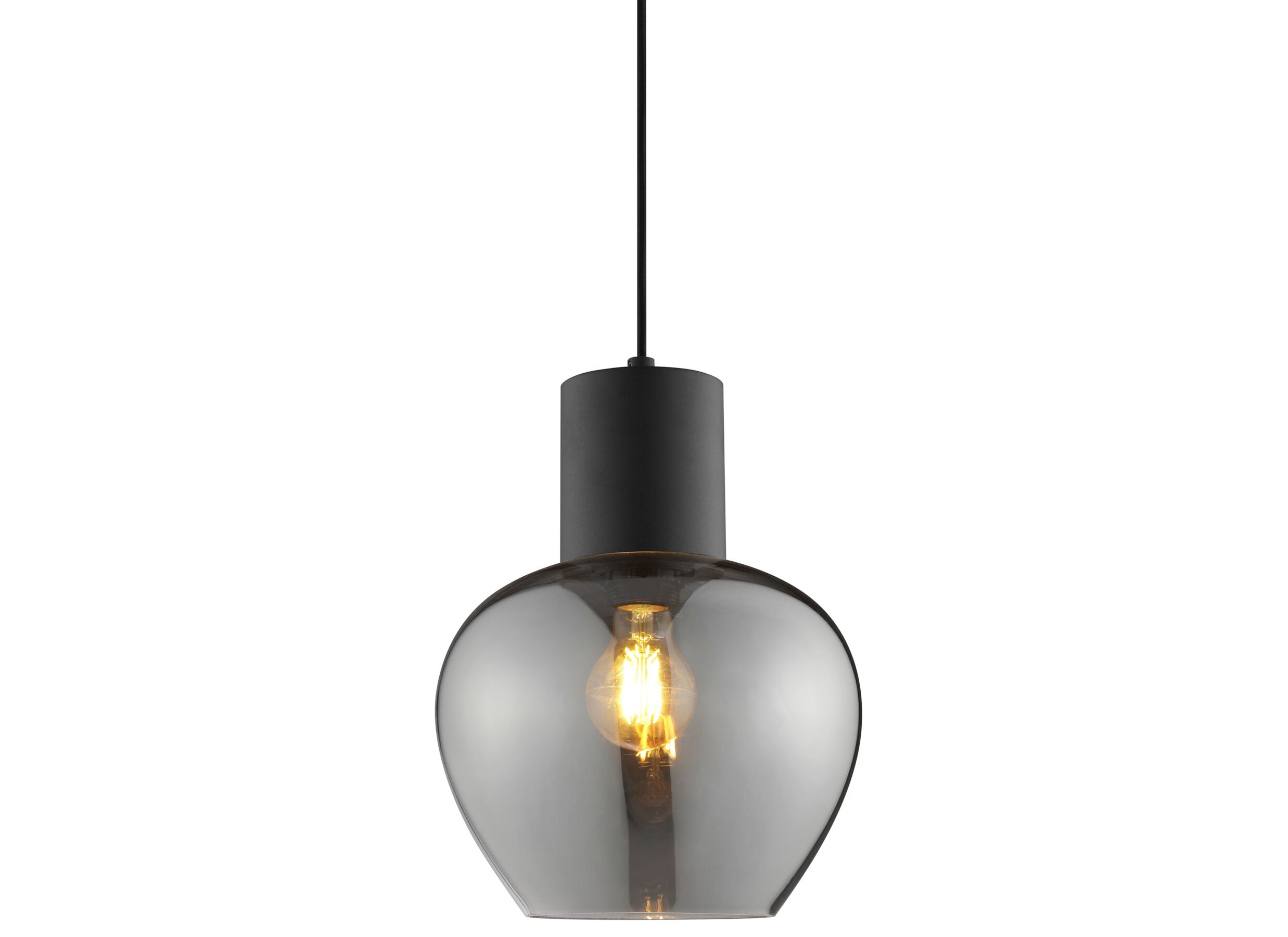 Detailfoto - Hanglamp Nuvia 1x20W E27 - metaal - zwart