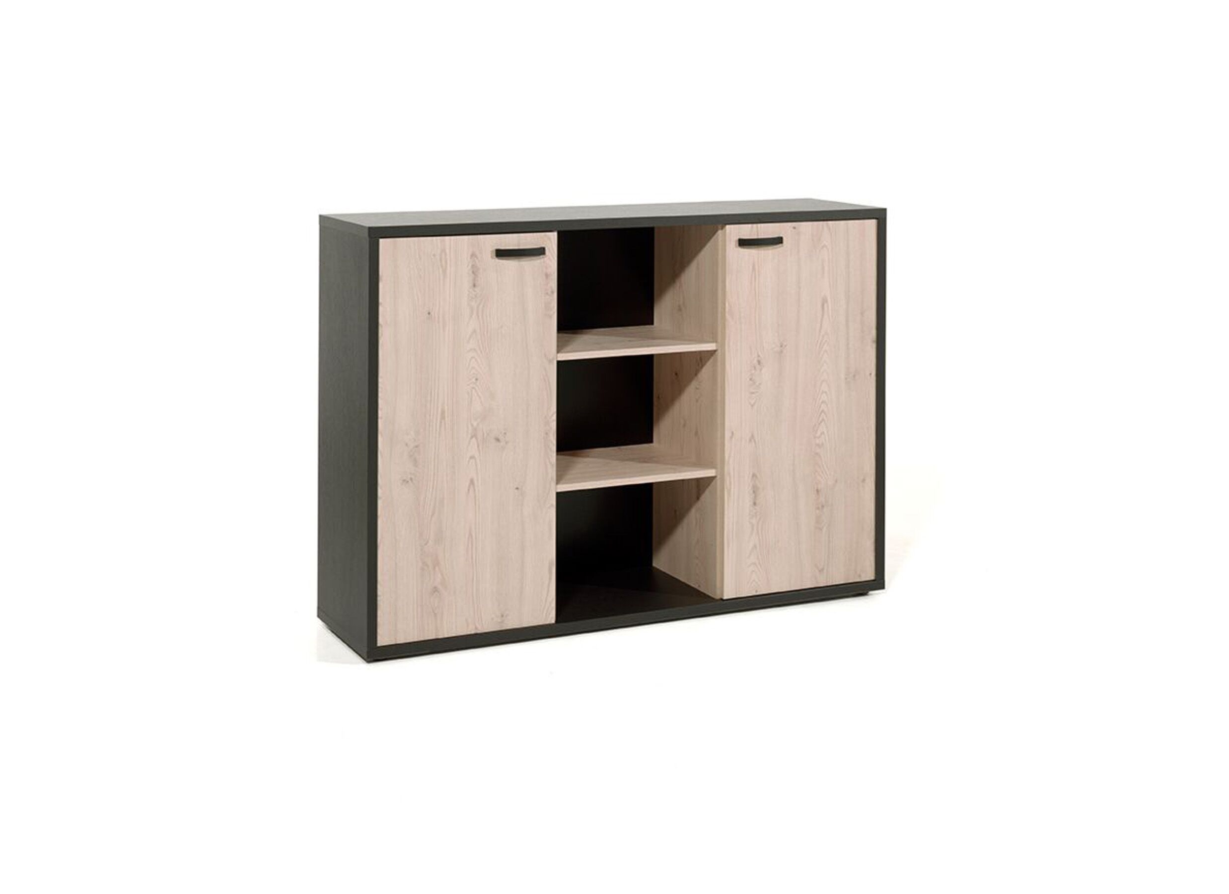 Hoofdfoto - Opbergkast Capo 2 160x40x112cm - melamine - kastanje & zwart