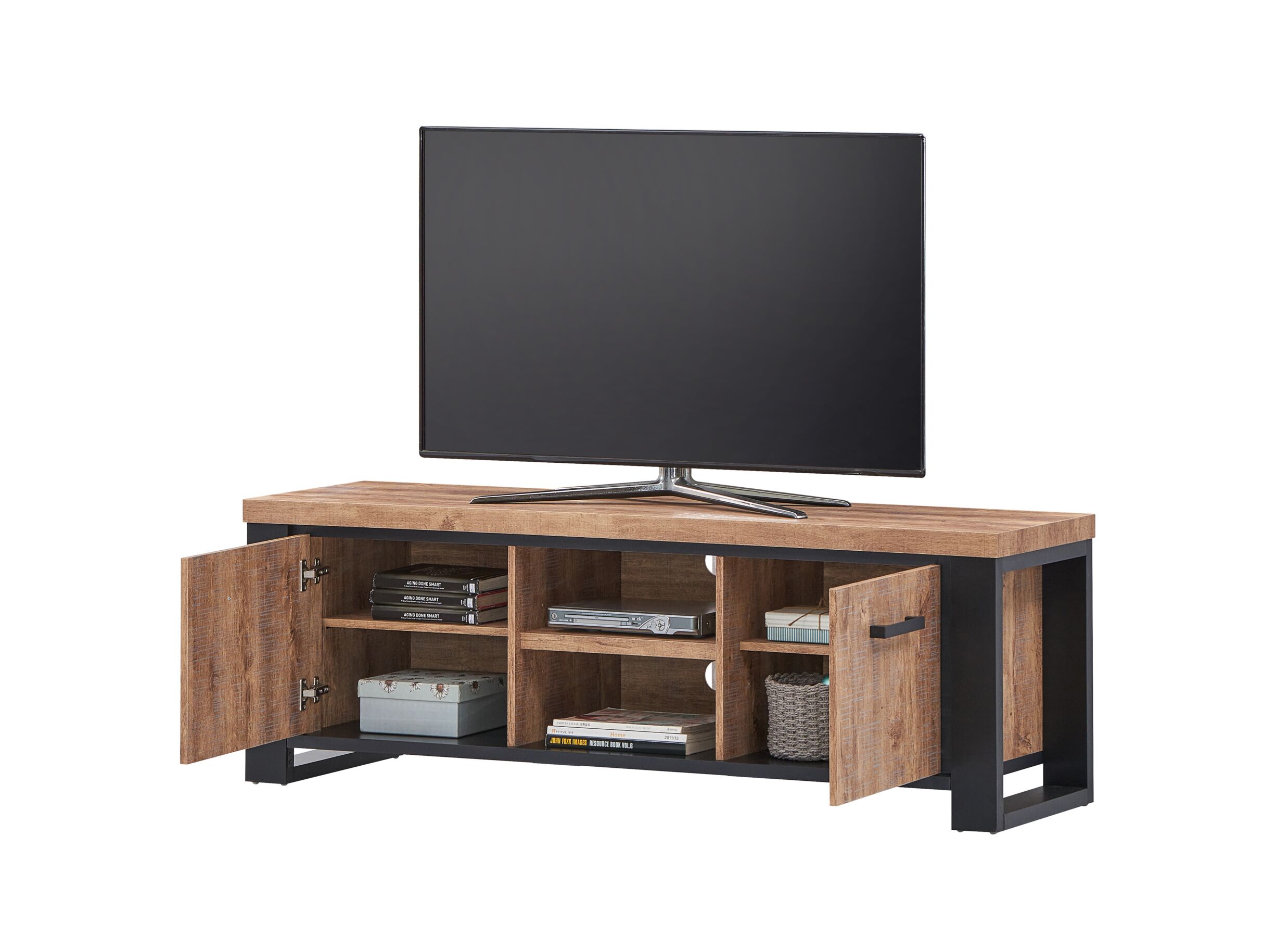 Tv-meubel Estrella 160cm - meubelplaat - industrial oak