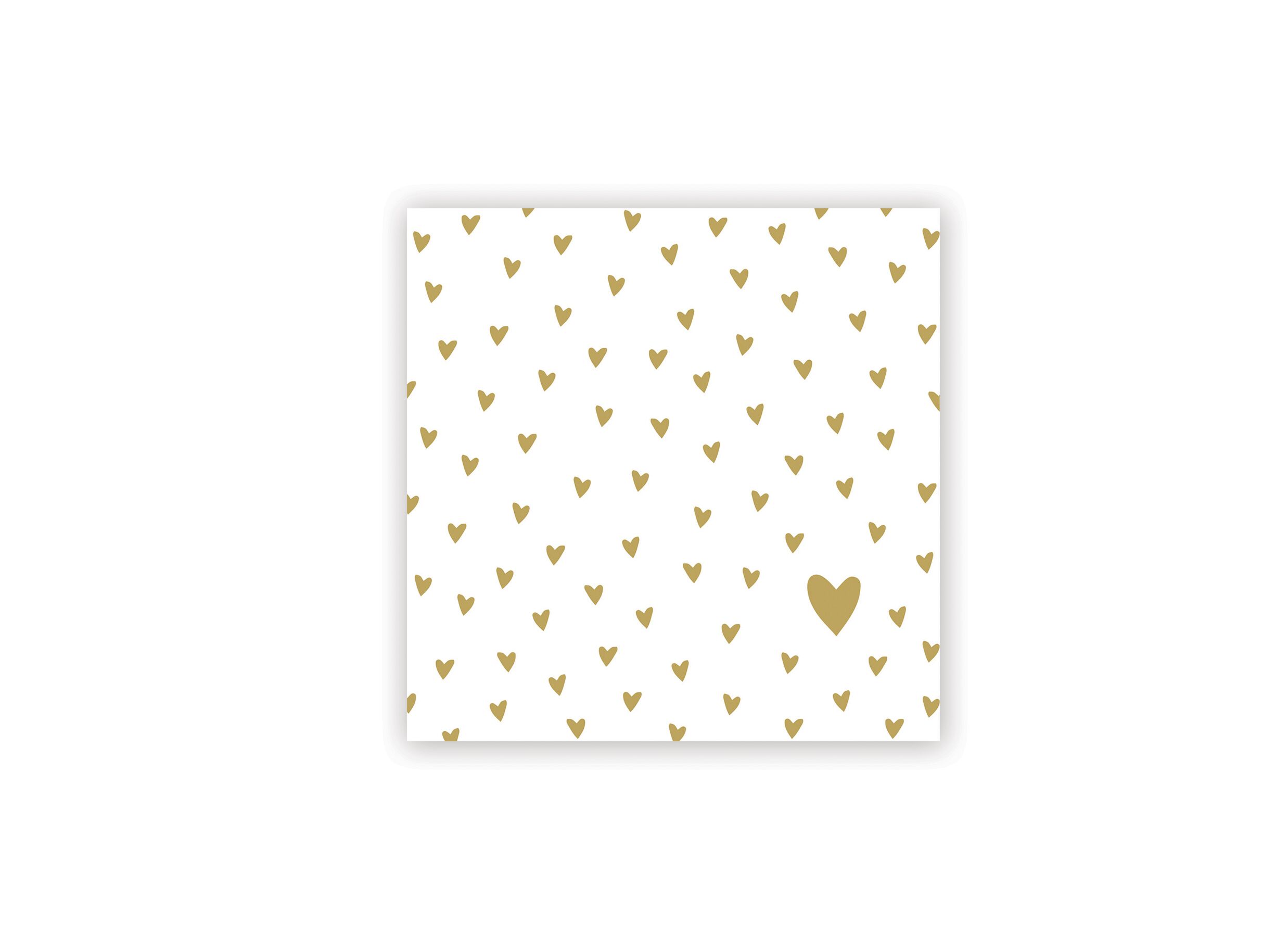 Serviette 33x33cm goud