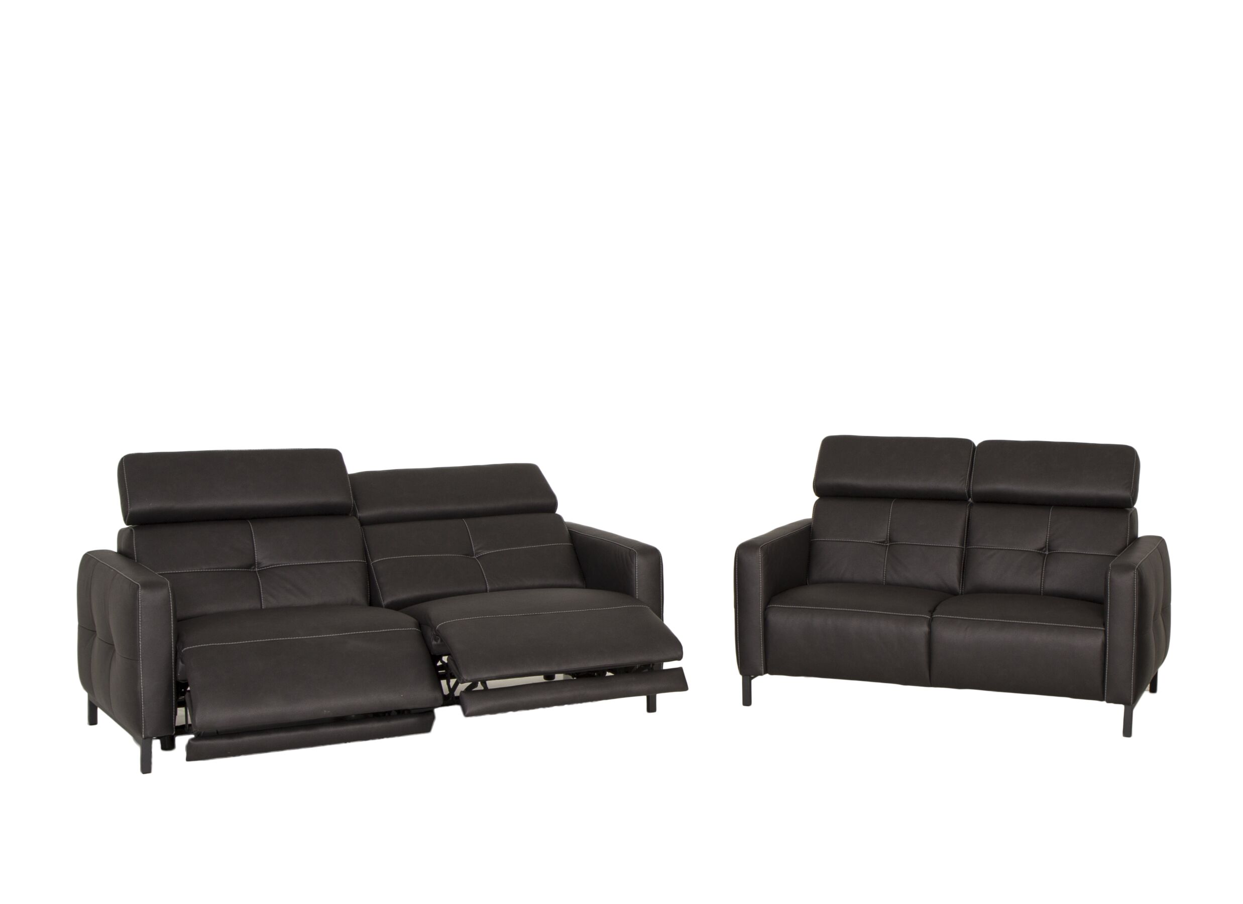 Zetel Dervaux 3+2-zit - stof - antraciet met relax