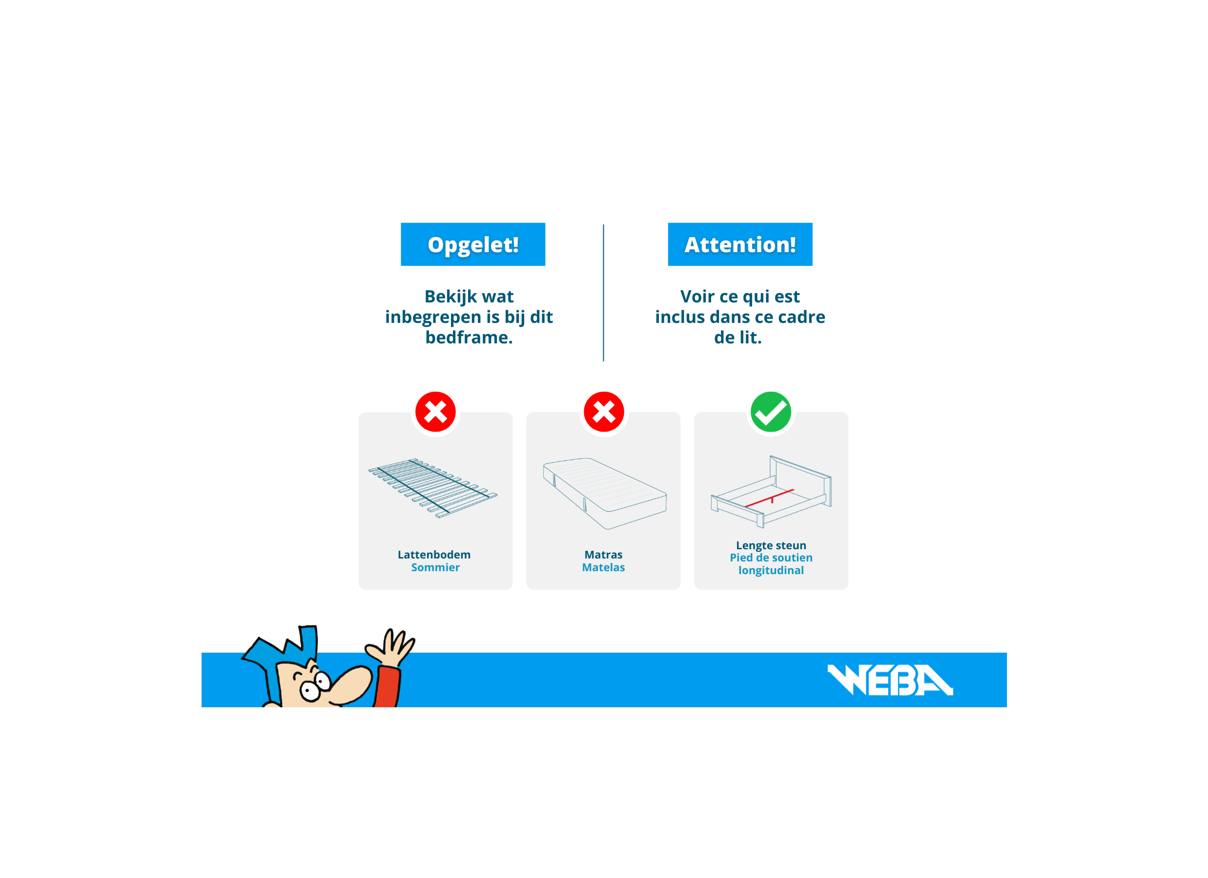 Opstelling - Bed Watson 180x200cm - decor - wit & kronberg eik