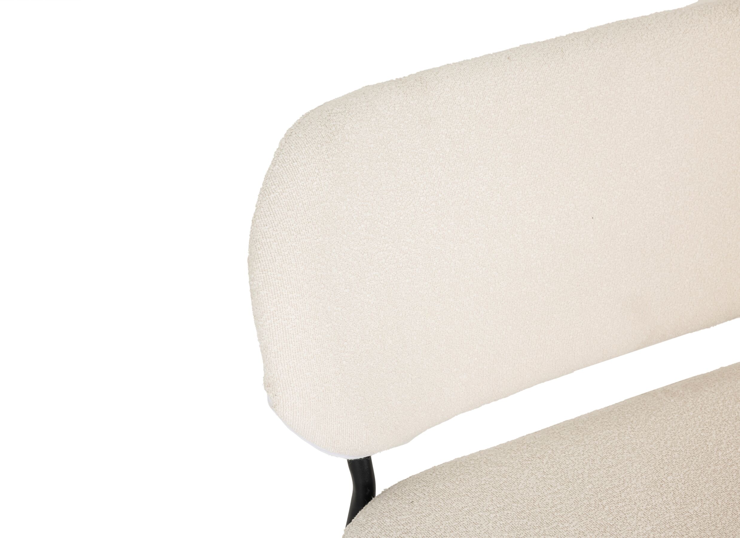 Detail - Banc Luke 160cm - tissu - blanc