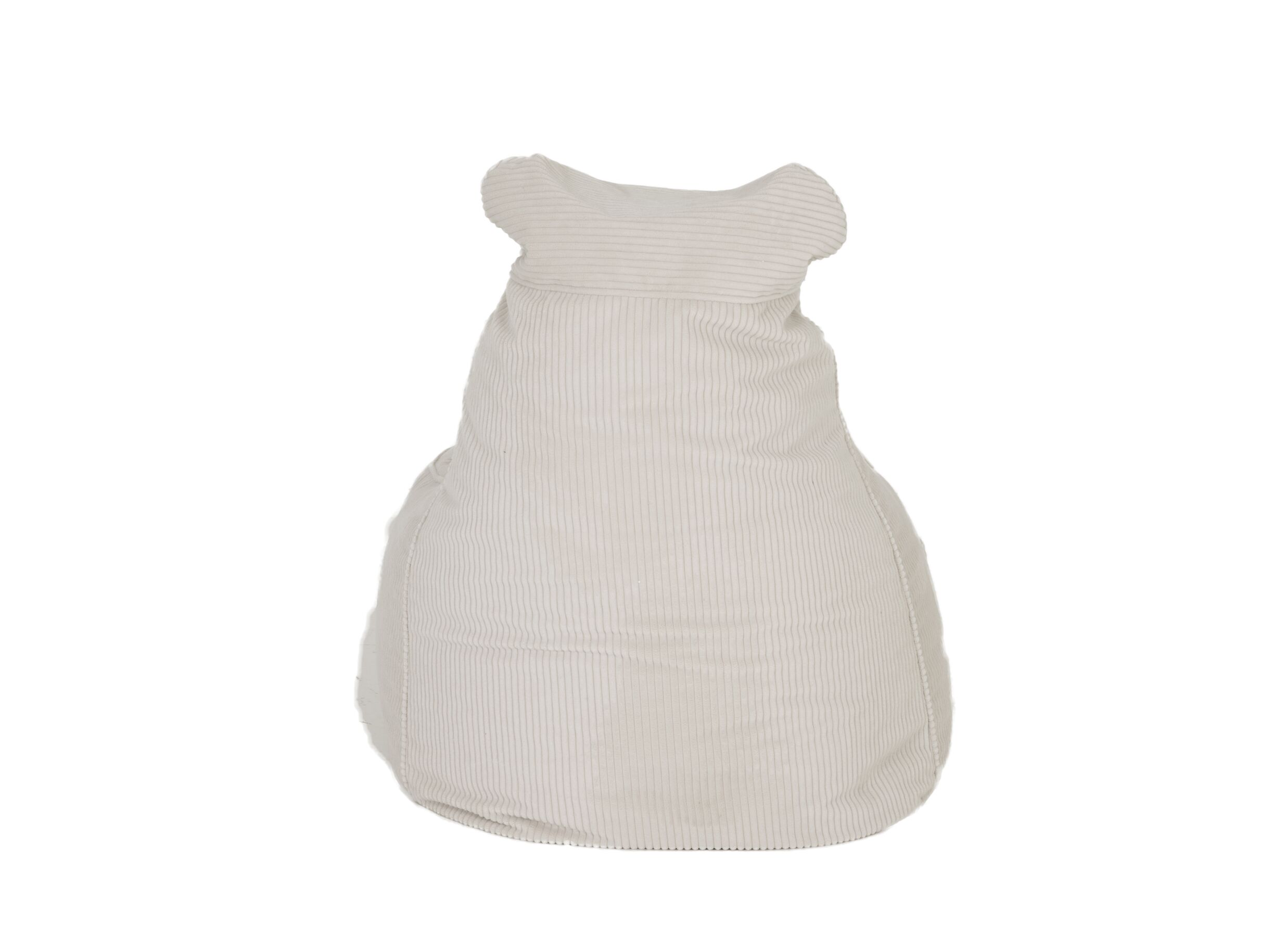Pouf poire Pesaro 75x65x95cm - tissu - ivoire