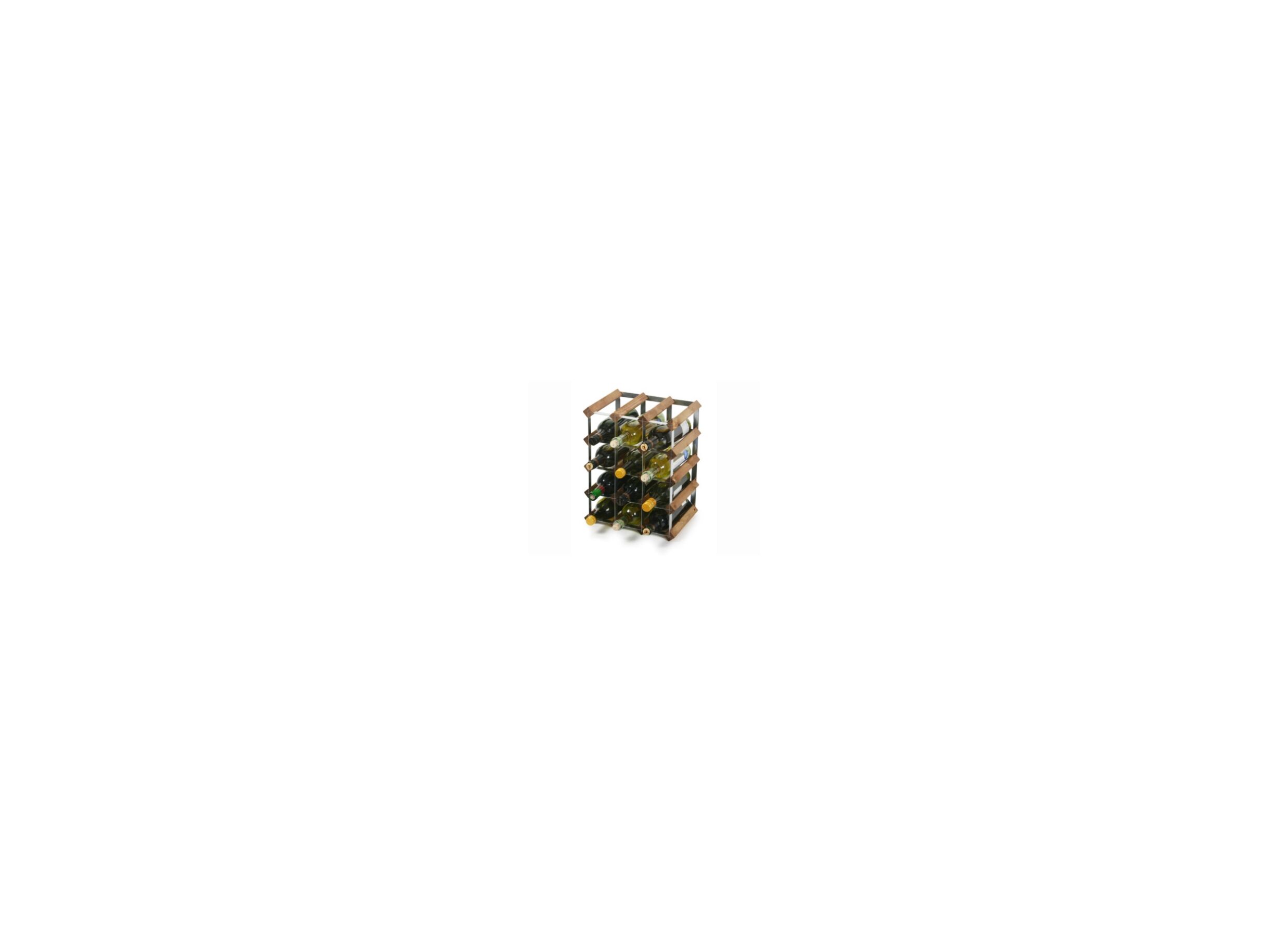 Plus Important - Porte-bouteilles bois massif métal 42x23x32