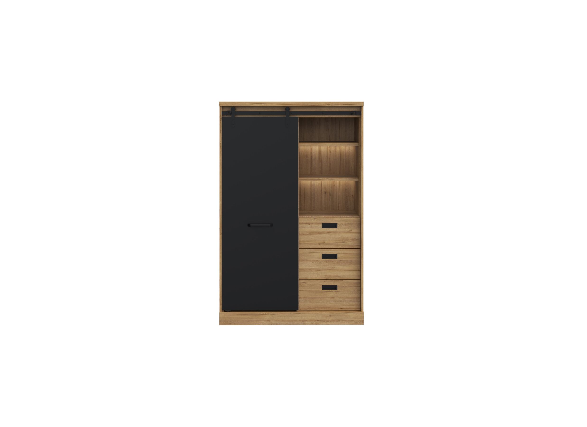 Buffetkast Kaszimiro 103cm - decor - waterford eik/zwart
