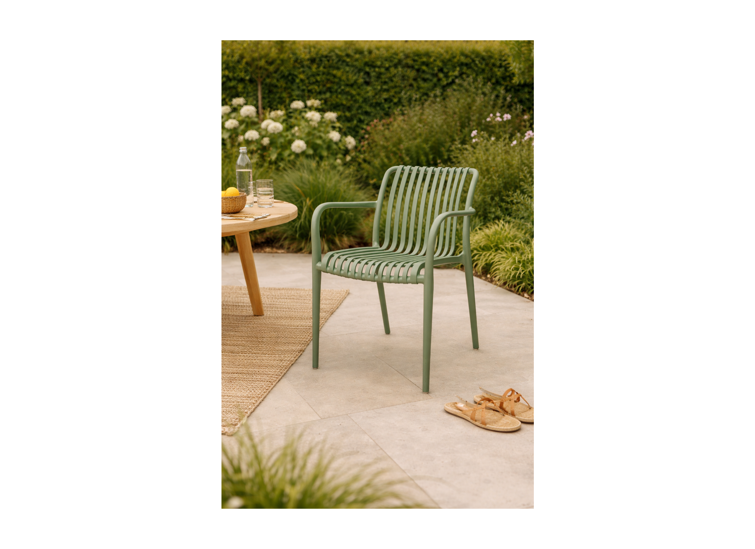 AI Generated - Chaise de jardin Muse 57x55x81,5cm - polypropylène - vert