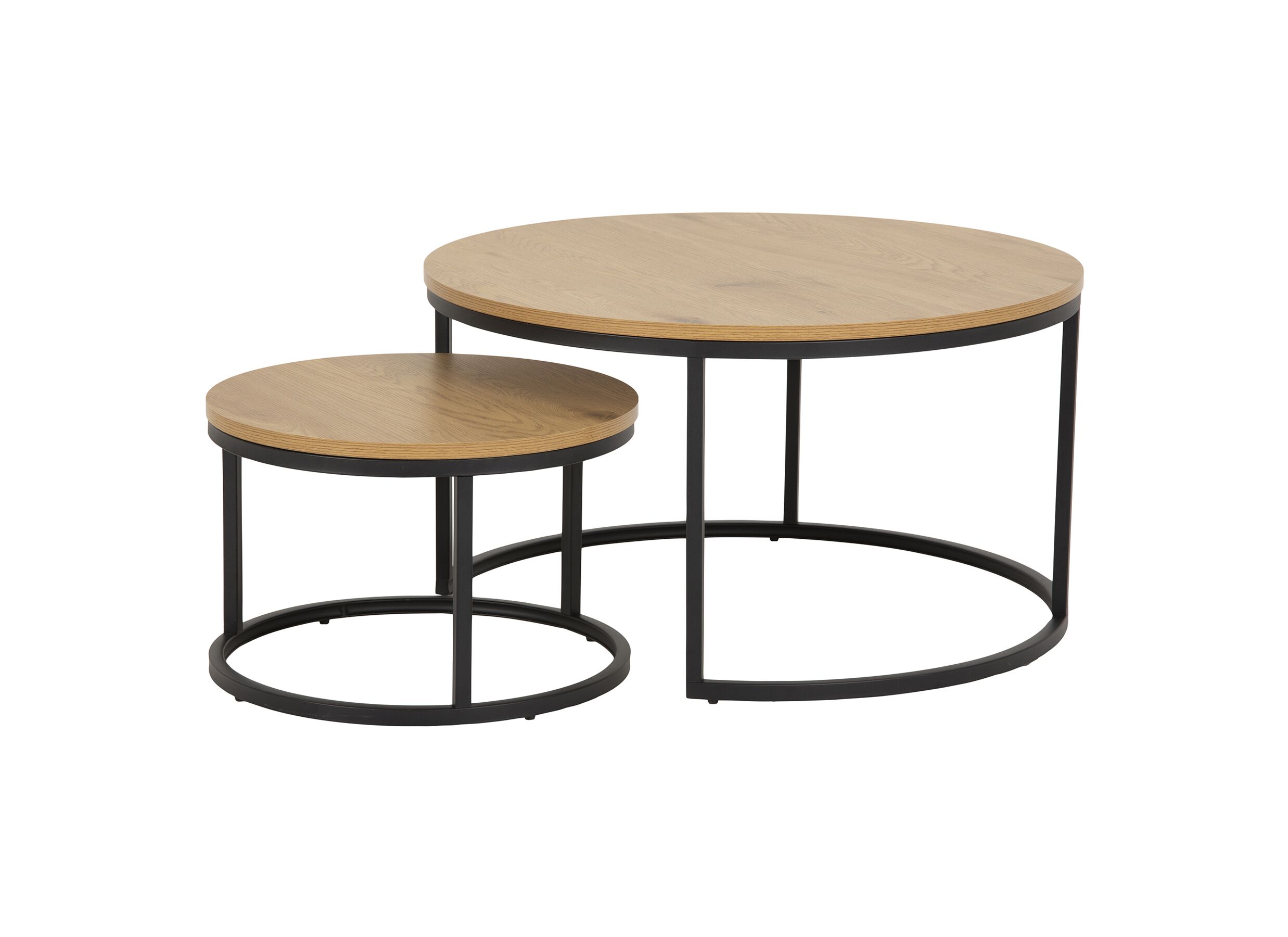 Bijzettafel Ø80cm set van 2