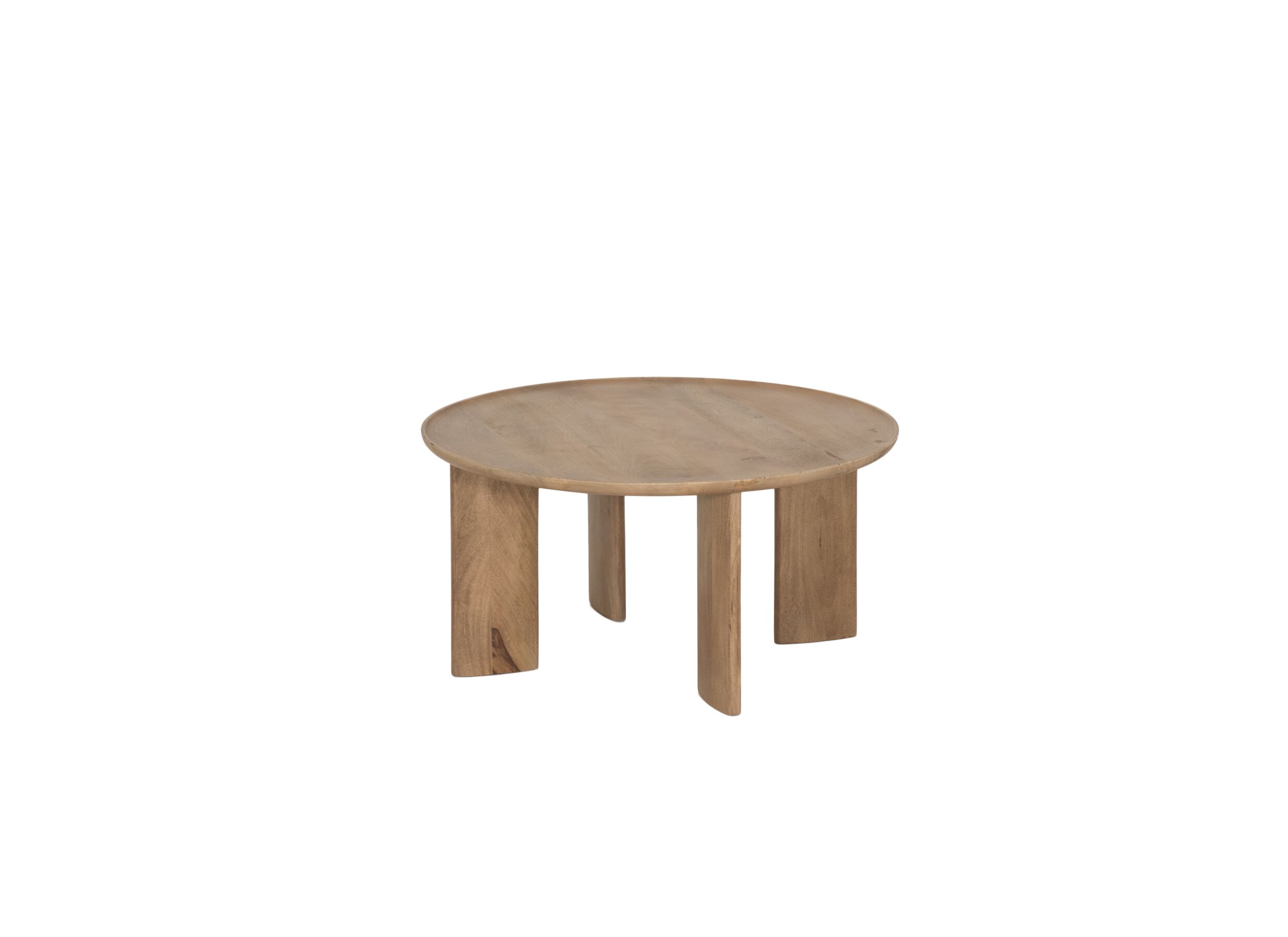Plus Important - Table d'appoint Spinoza Ø80cm - manguier massif - naturel