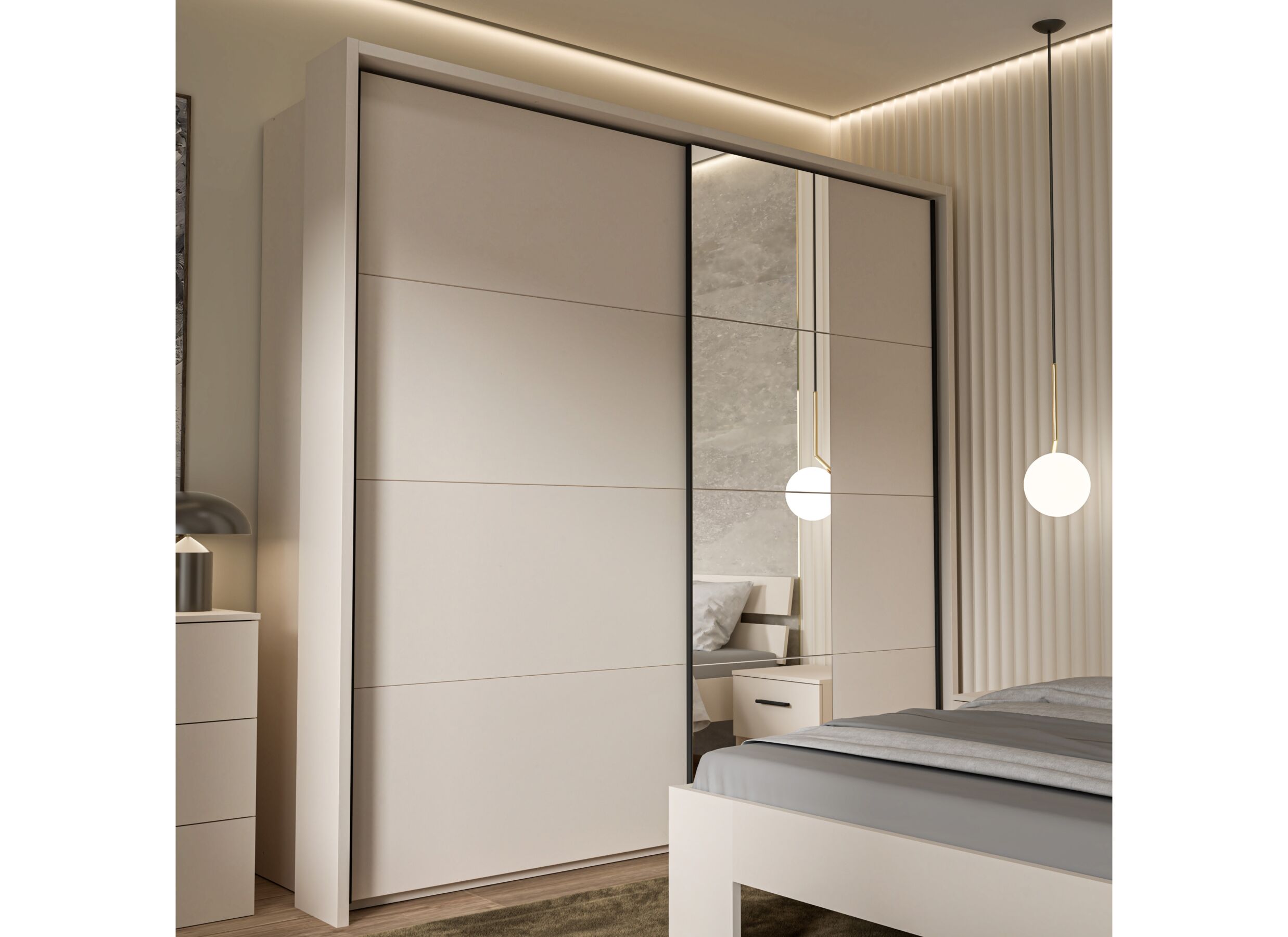 Foto ambiance - Encadrement pour armoire Ingalill - décor - sand