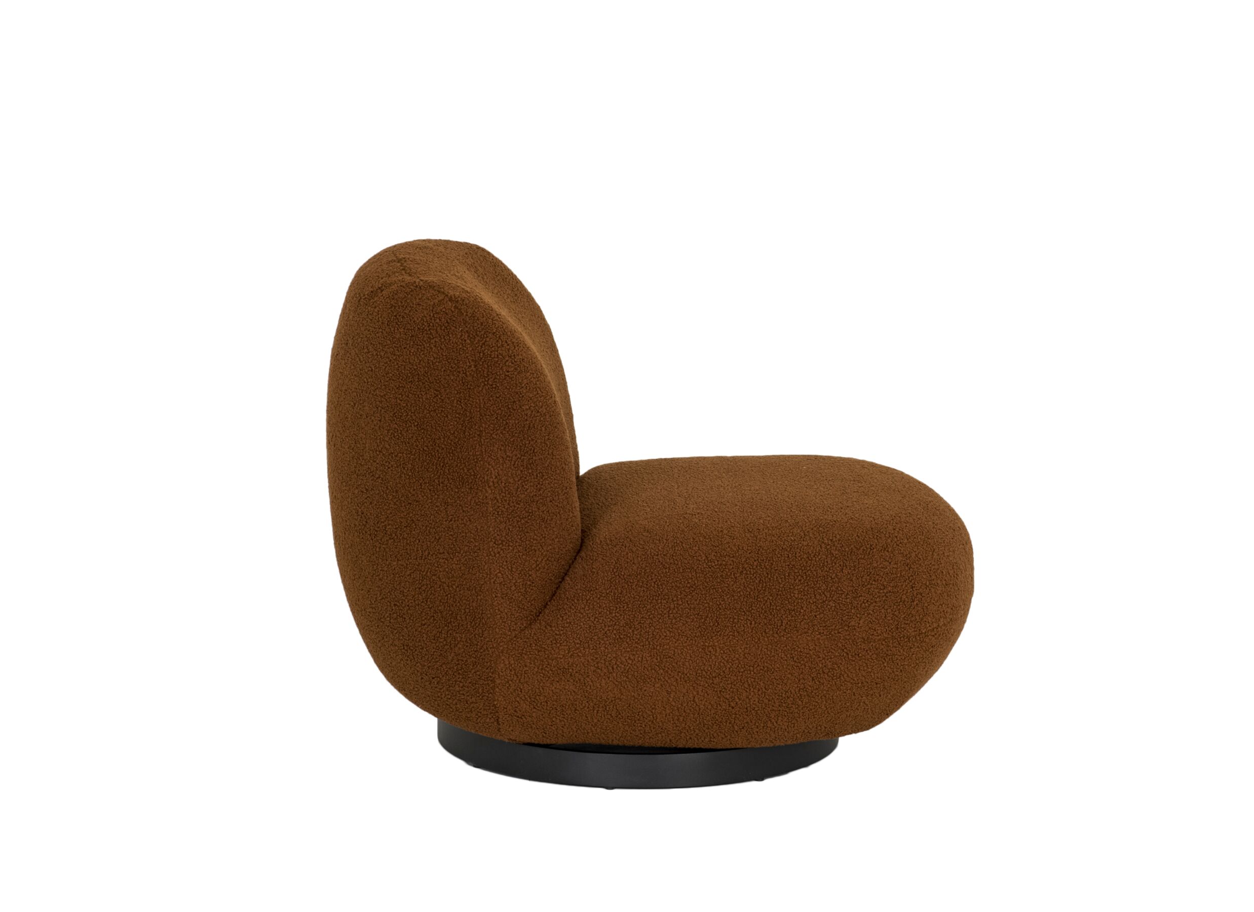 Aperçu - Fauteuil pivotant Criollo 91x95x71cm - bouclé - brun rouille