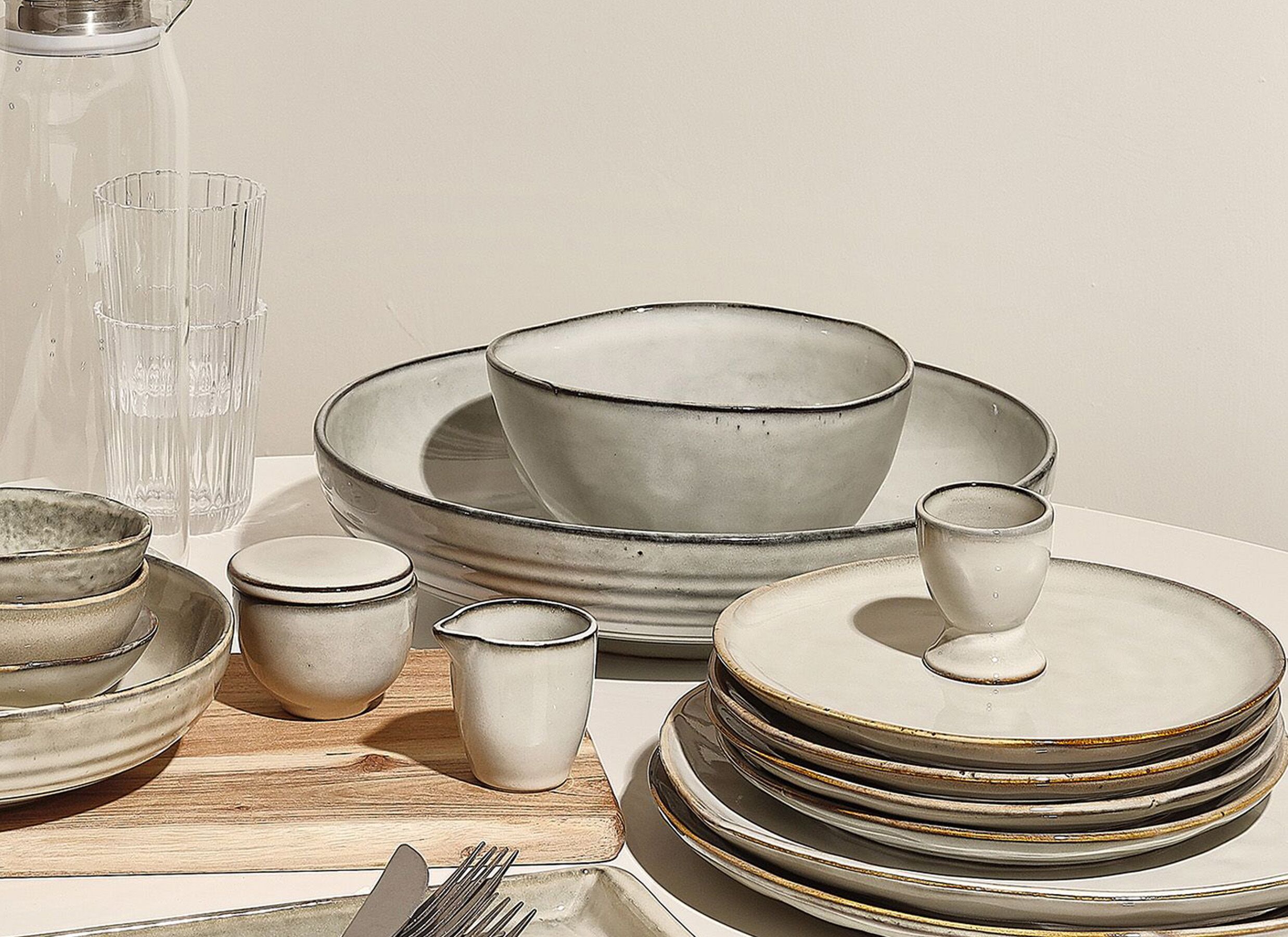 Foto ambiance - Sucrier Artisan 10cl - stoneware - vert