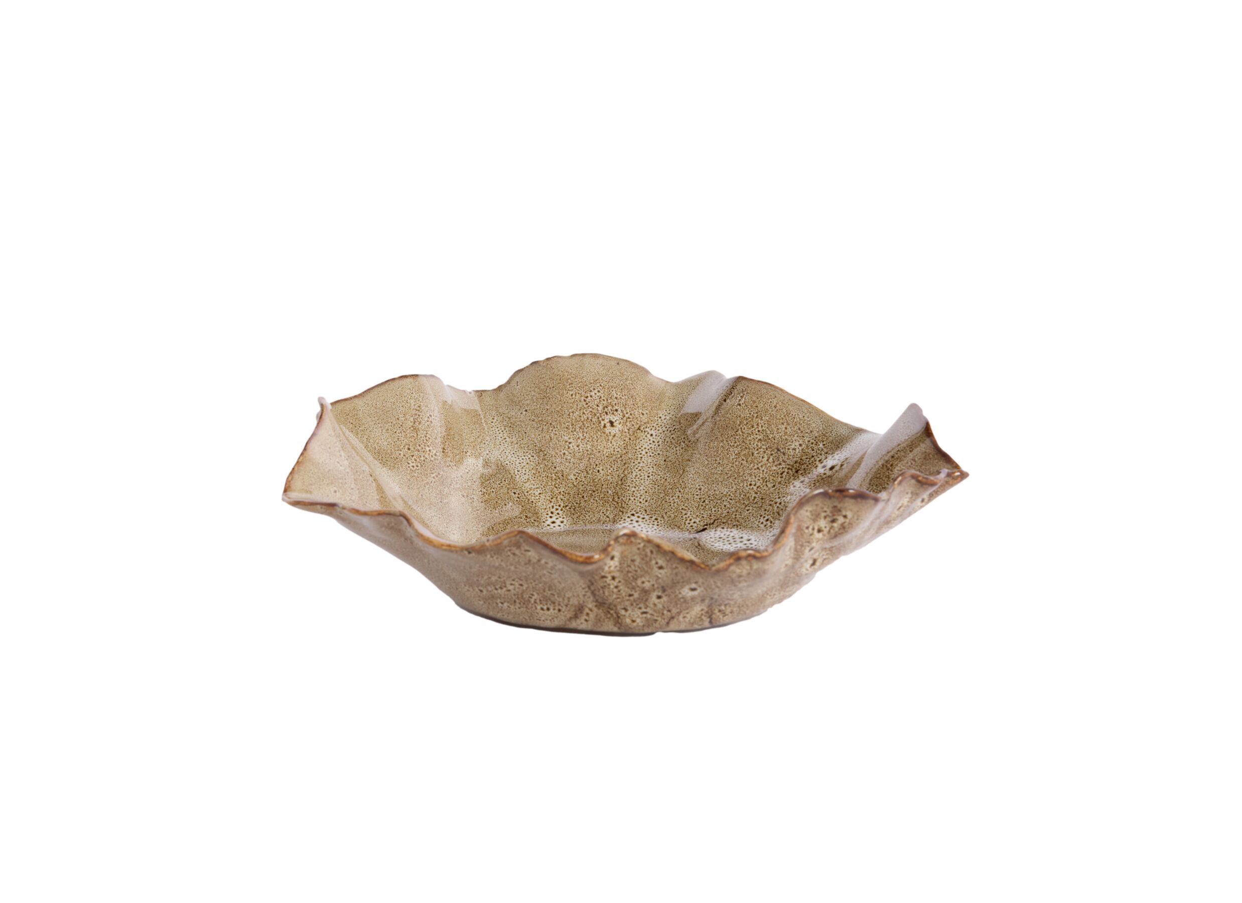 Plus Important - Plat Banda 21,5x18,5x6,5cm - céramique - marron