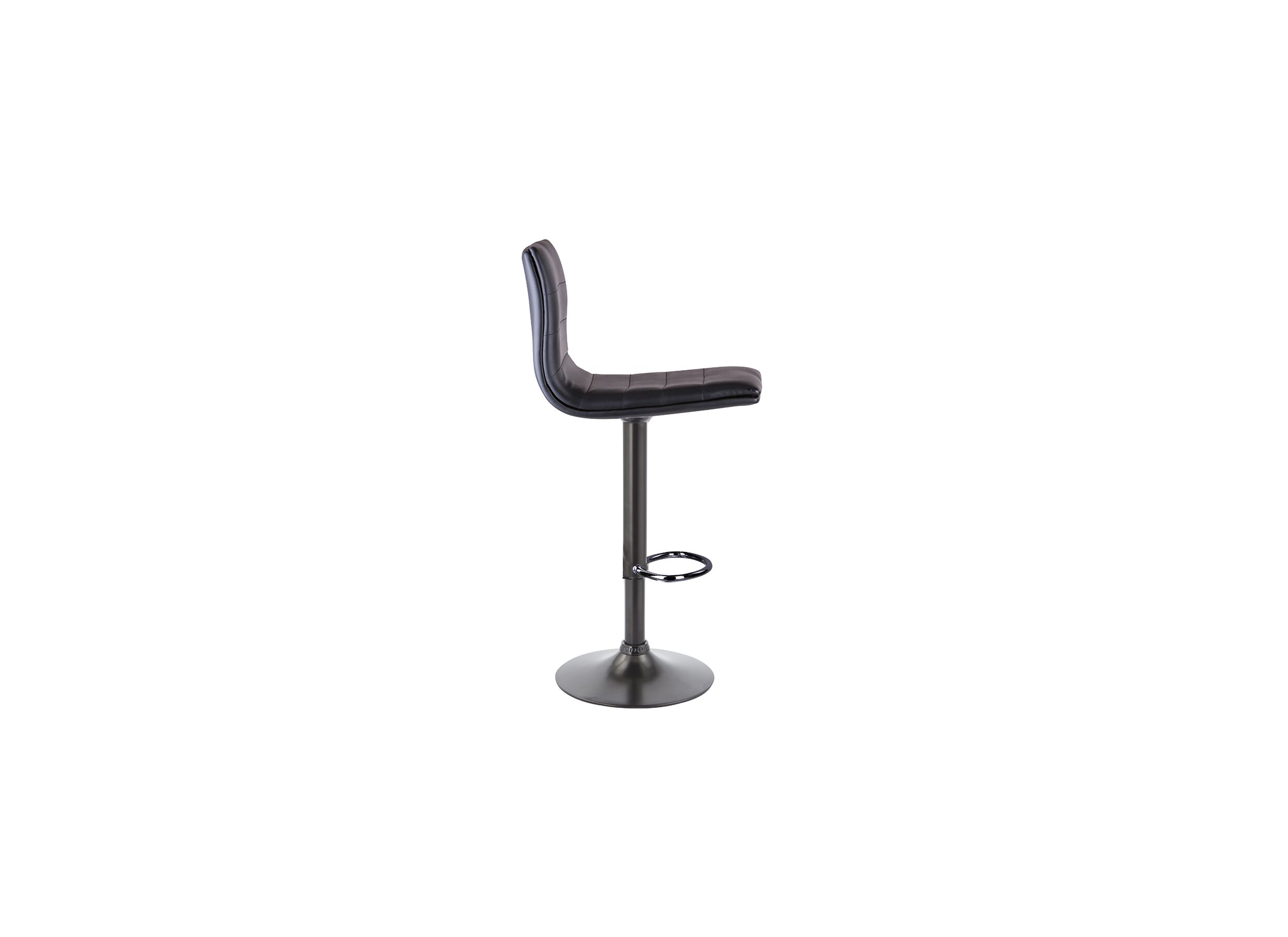 Chaise de bar Midnight HA57-77cm - similicuir - noir