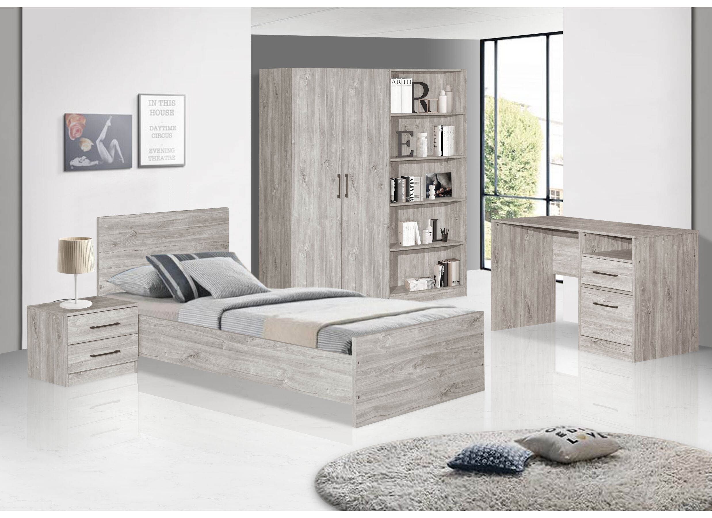 Chambre enfant Elmo avec armoire 2 portes - Chambre enfant Elmo avec armoire 2 portes