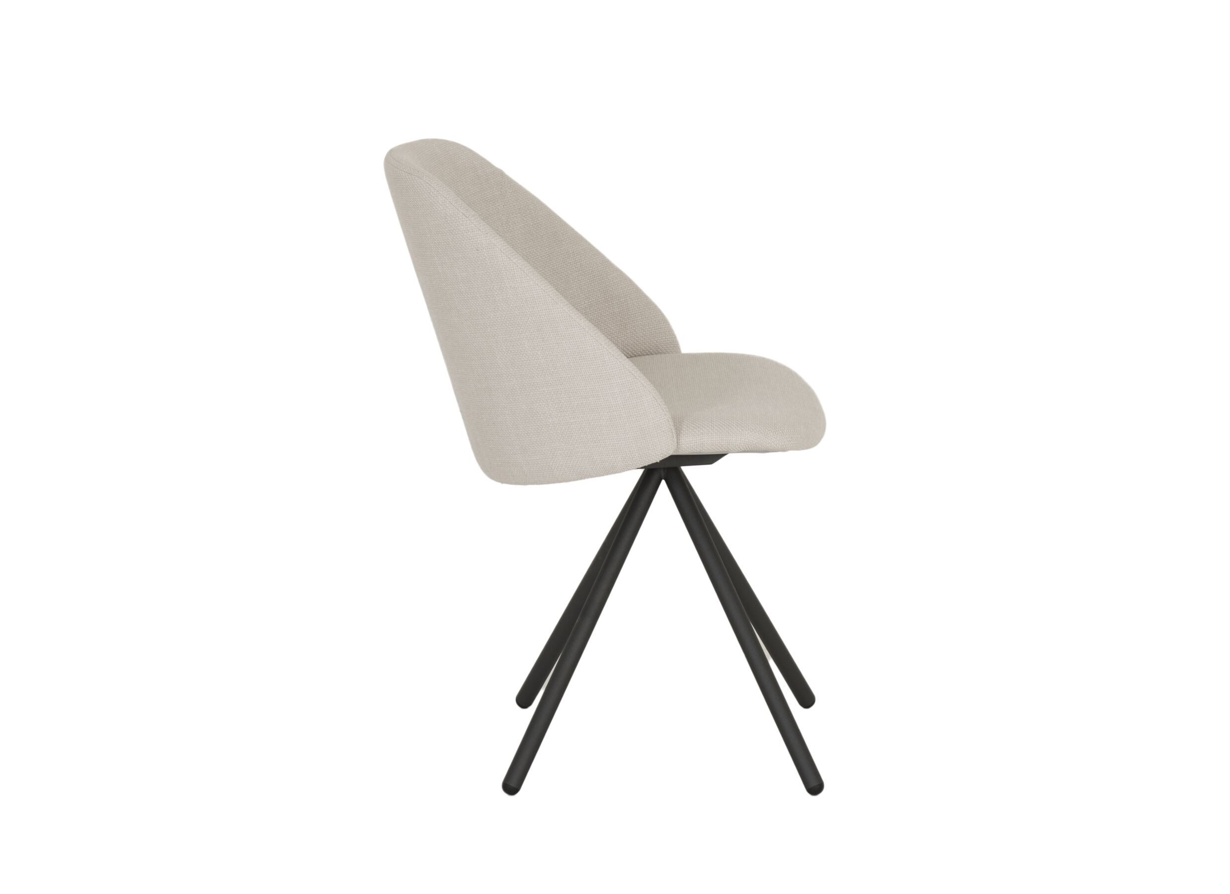 Overzichtsfoto - Stoel Fixie 54,5x59x83,5cm - stof - wit