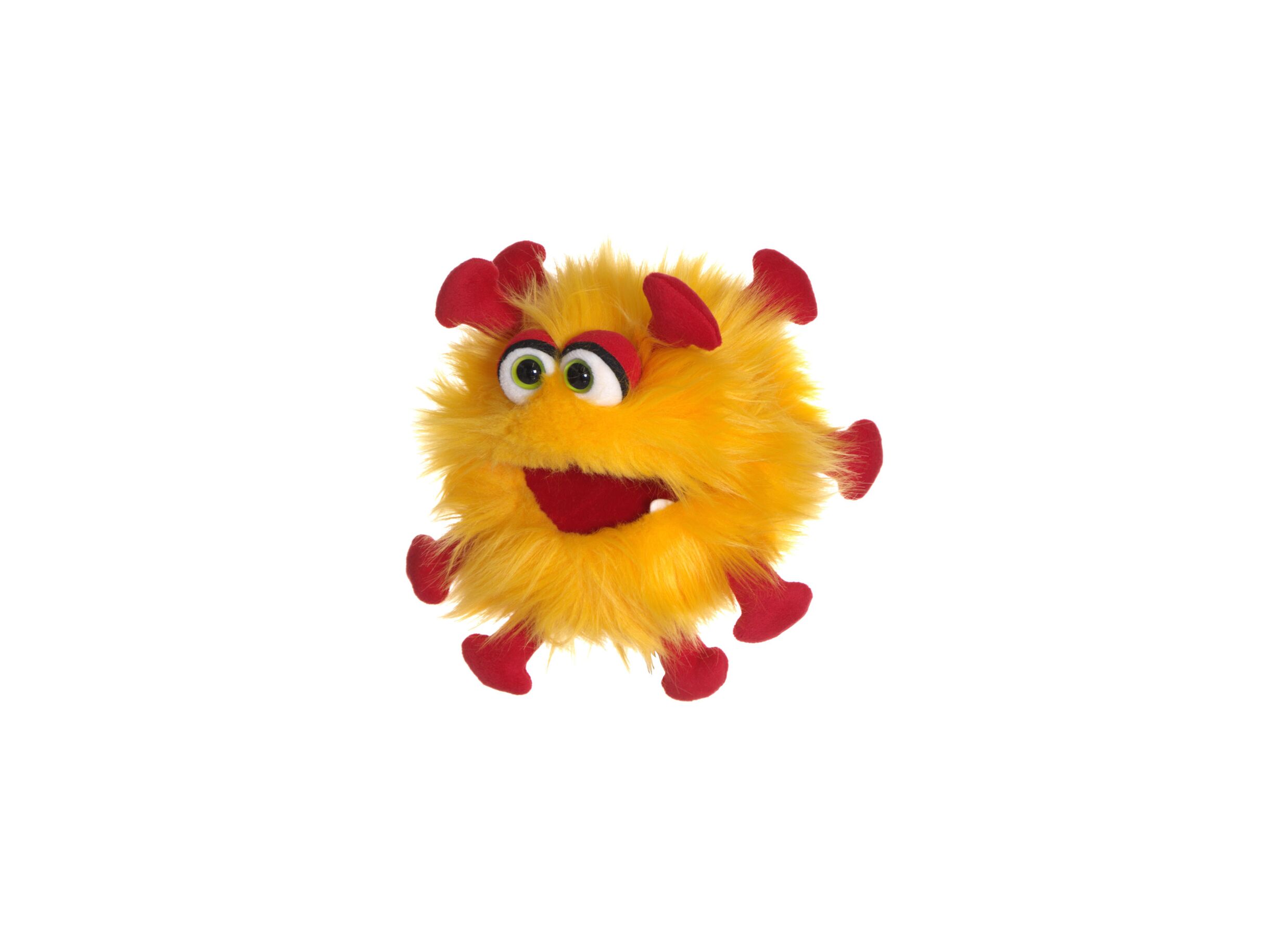 Aperçu - Marionnette à main Gisa Grippchen H25cm - polyester - rouge/jaune