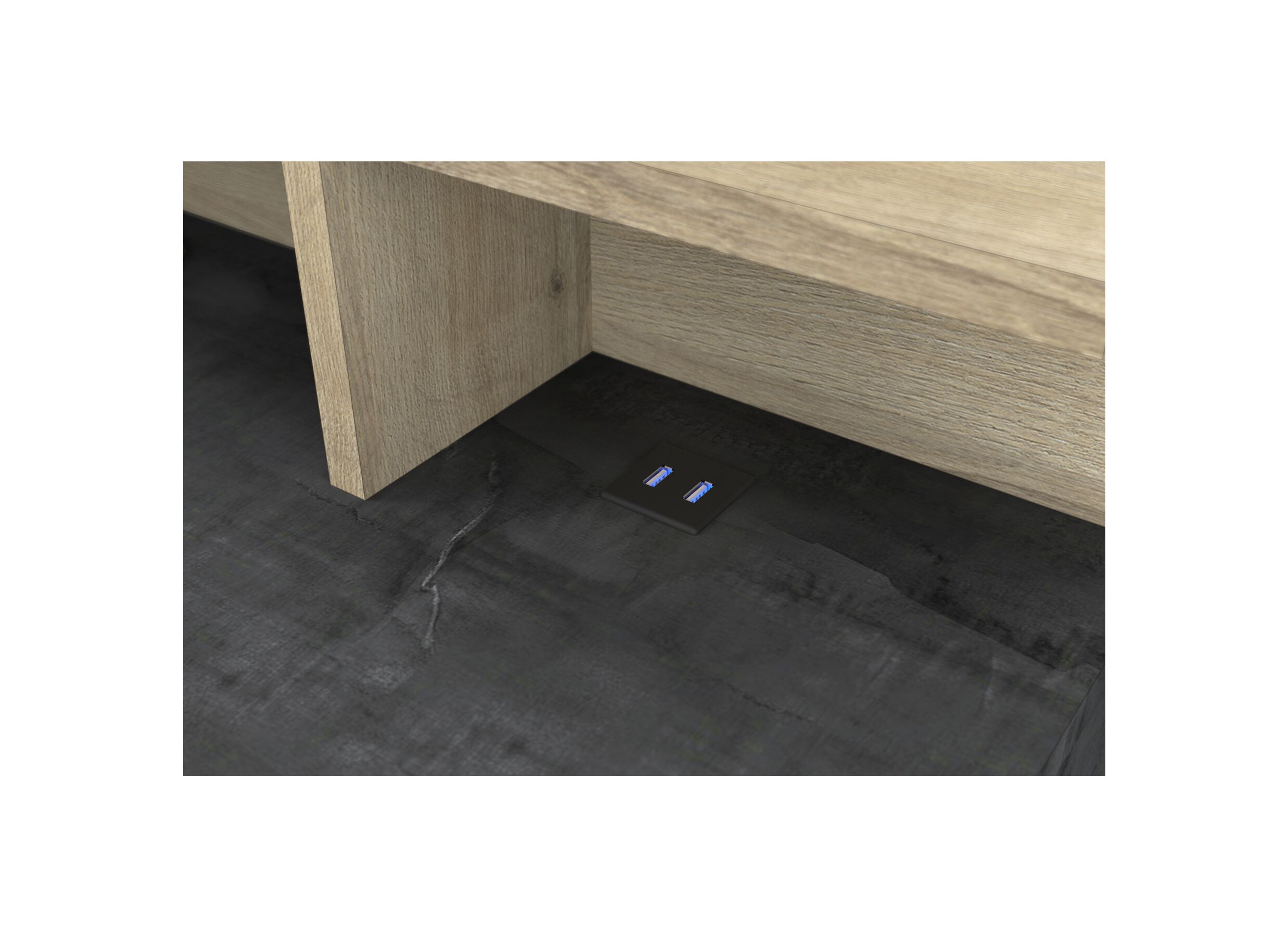Bureau Malicia 122x59cm - decor - eik & zwart