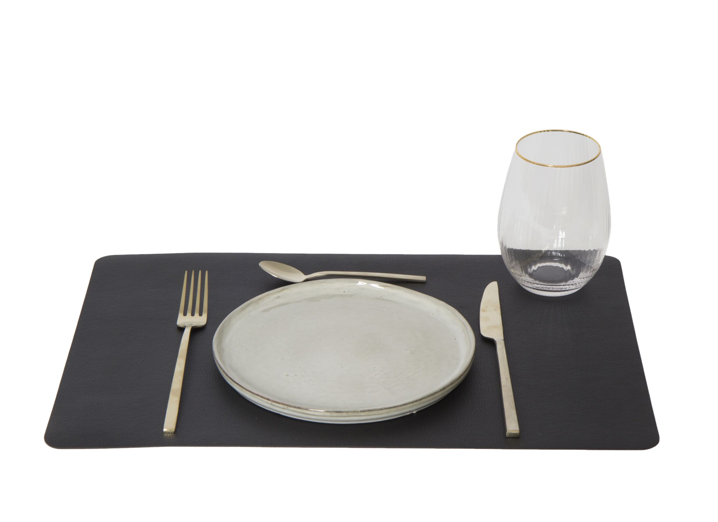 Placemat Lederlook 30x45cm zwart